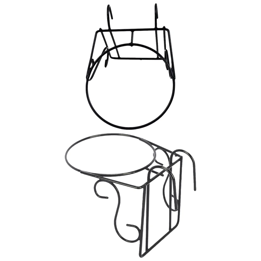 Gongxipen 2pcs Rail Planter Baskets Flower Pot Hanging Rack Railing Hanging Flowerpot Stand