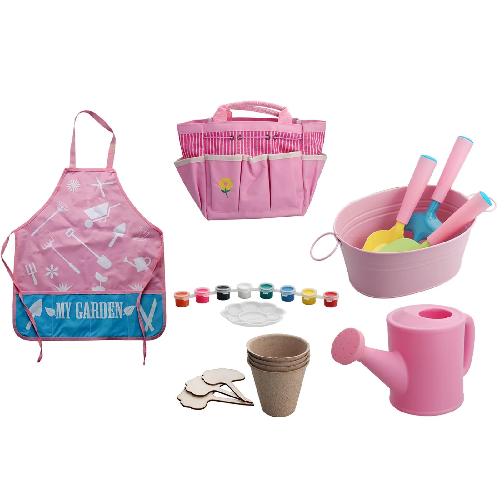 DOLITY Kids Gardening Tool Set Children Gardening Tools for Children Girls Preschool