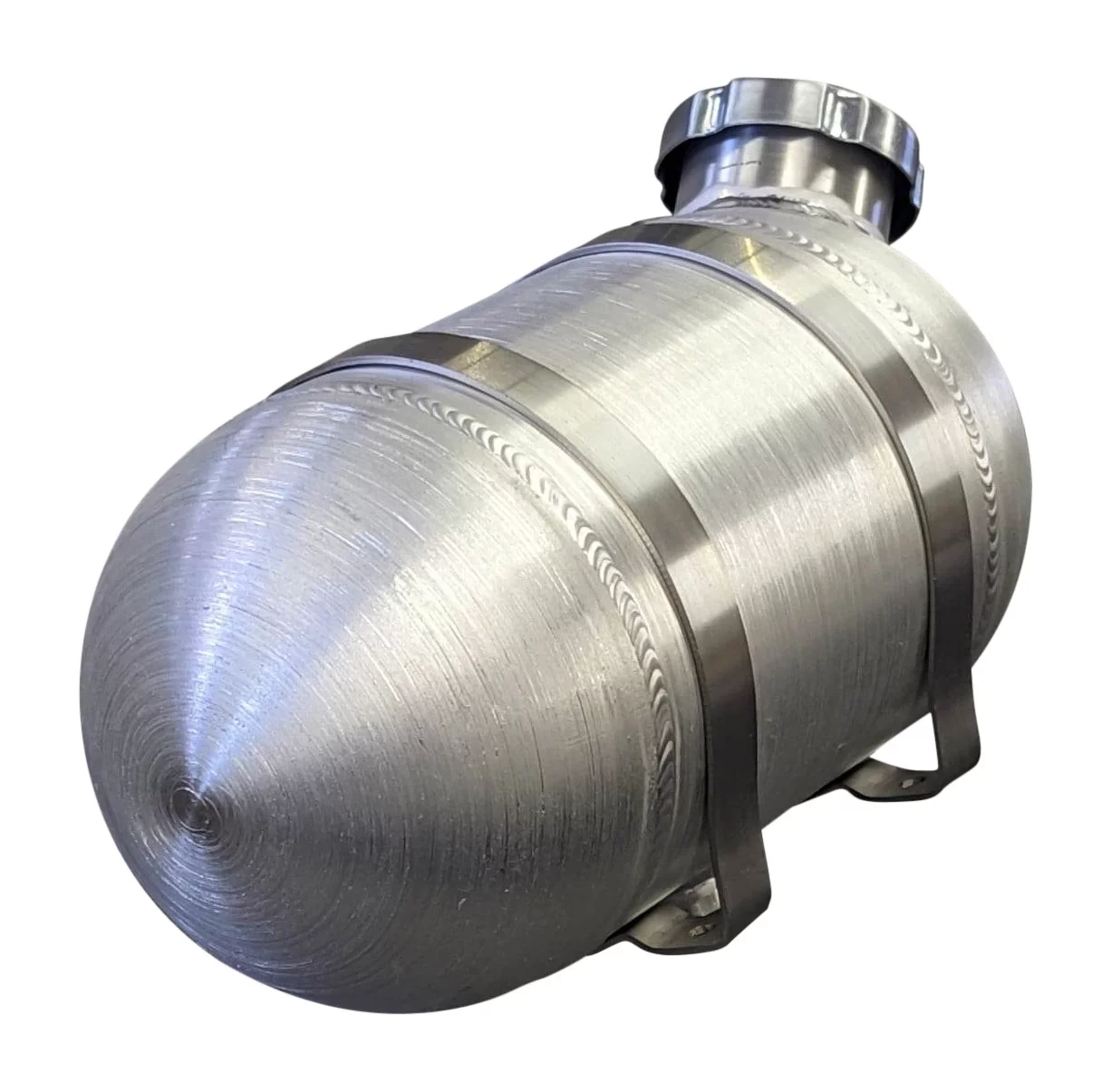 6x12 End Fill Domed End Cap style with Tether - 1 Gallon 1/4 NPT - Riding Mower, Gokart, Mini Bike