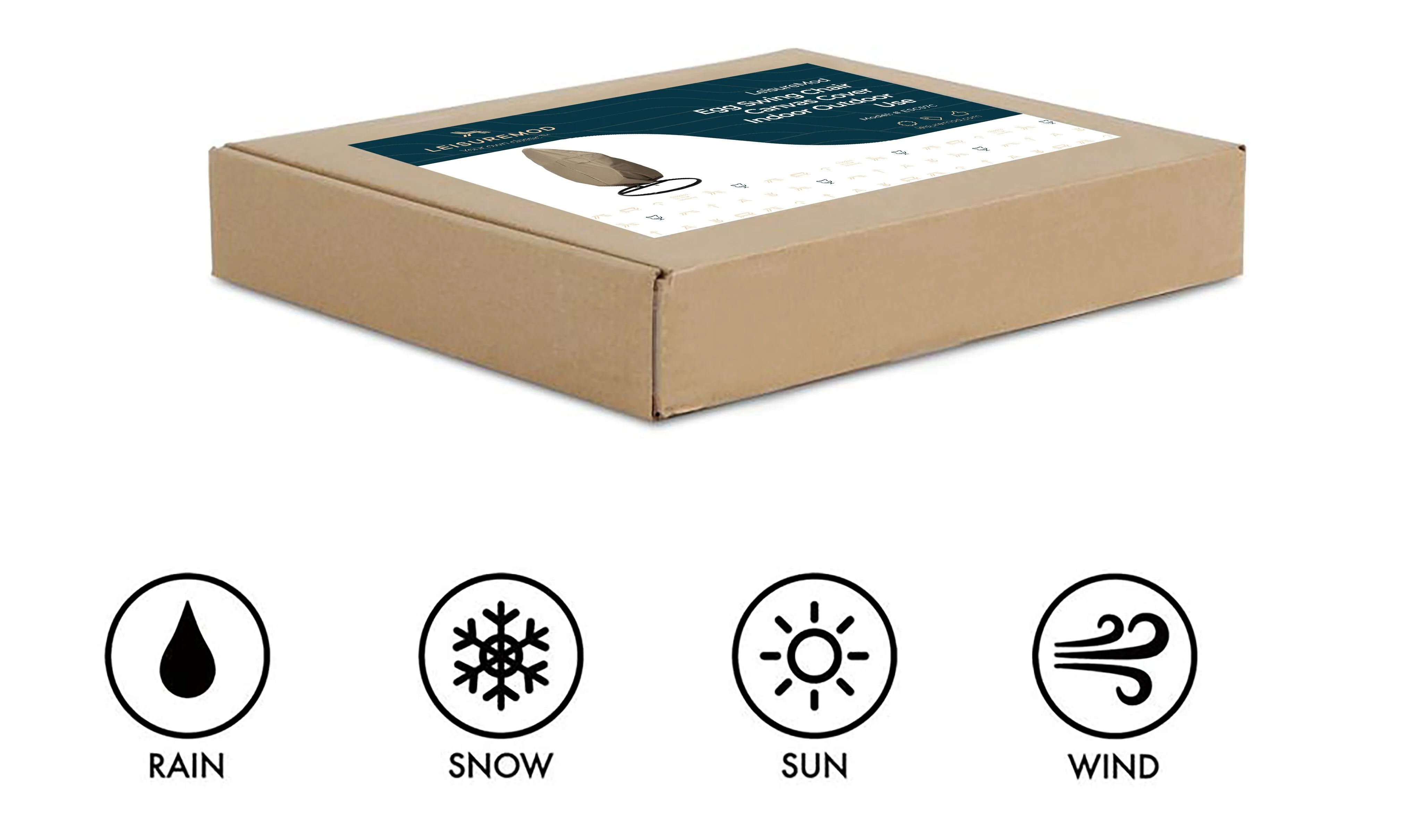 LeisureMod Hanging Single Egg Swing Chair Cover