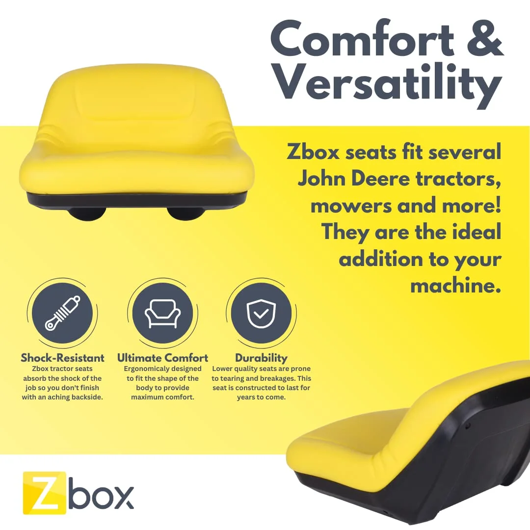 Lawn Mower Seat # GY20495 - Fits John Deere LA100, L100, L105, L108, L107, L110, X110, 102, 105, 125 - Replaces A-B1GY20495, A-GY20495, AUC11475, B1GY20495, GY20495, GY20495-A and GY21209