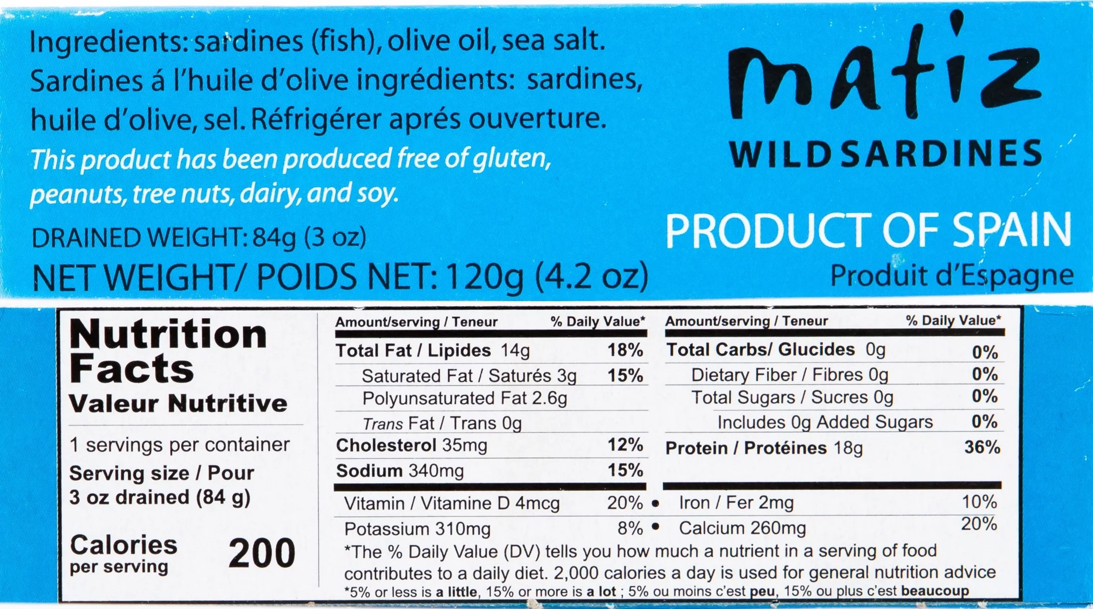 Matiz Spanish Sardines in Olive Oil, 5 - 4.2 Ounce Cans