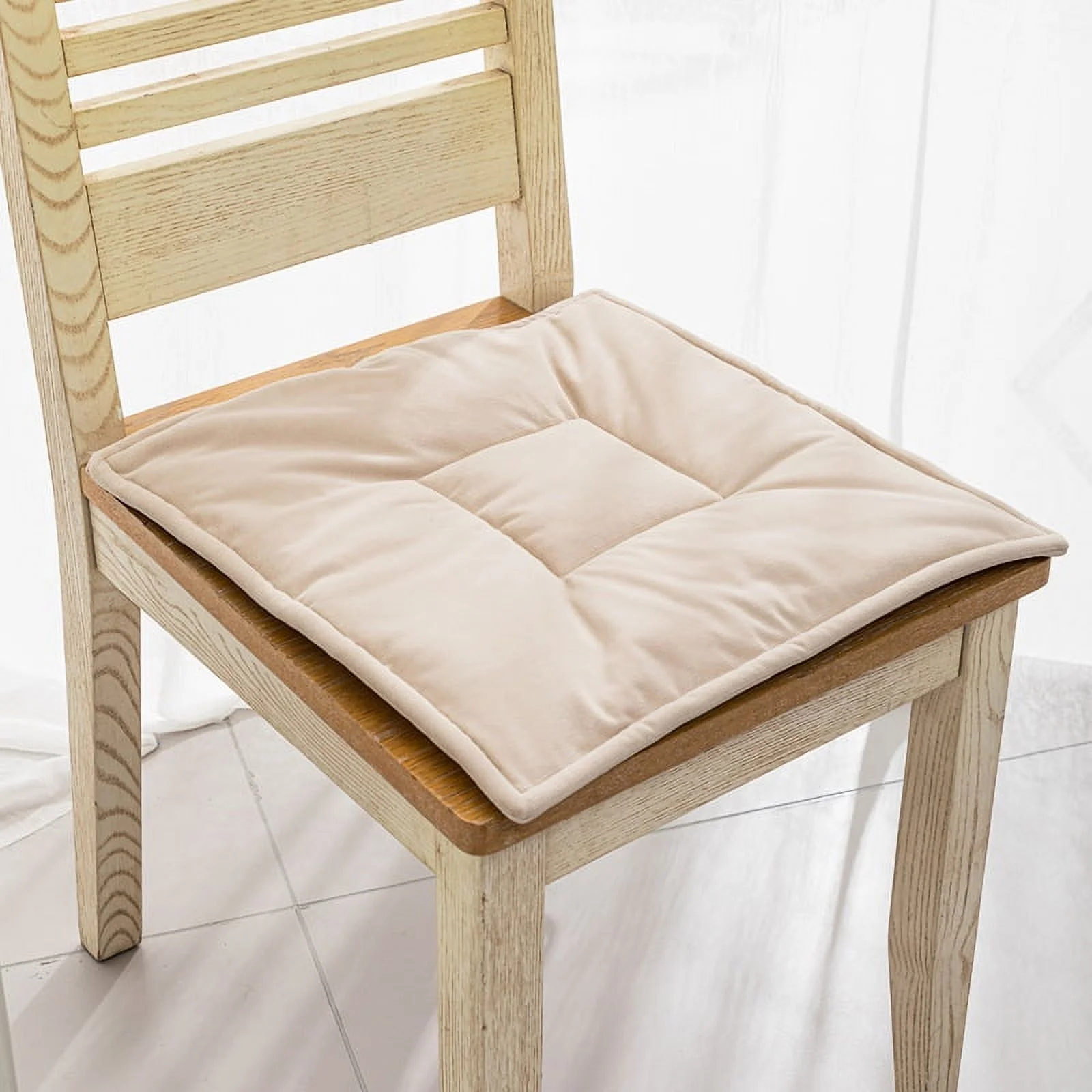 Nvzi Seat Cushion Garden Patio Home Kitchen Office Thicken Comfy Seat Cushion, Beige 16