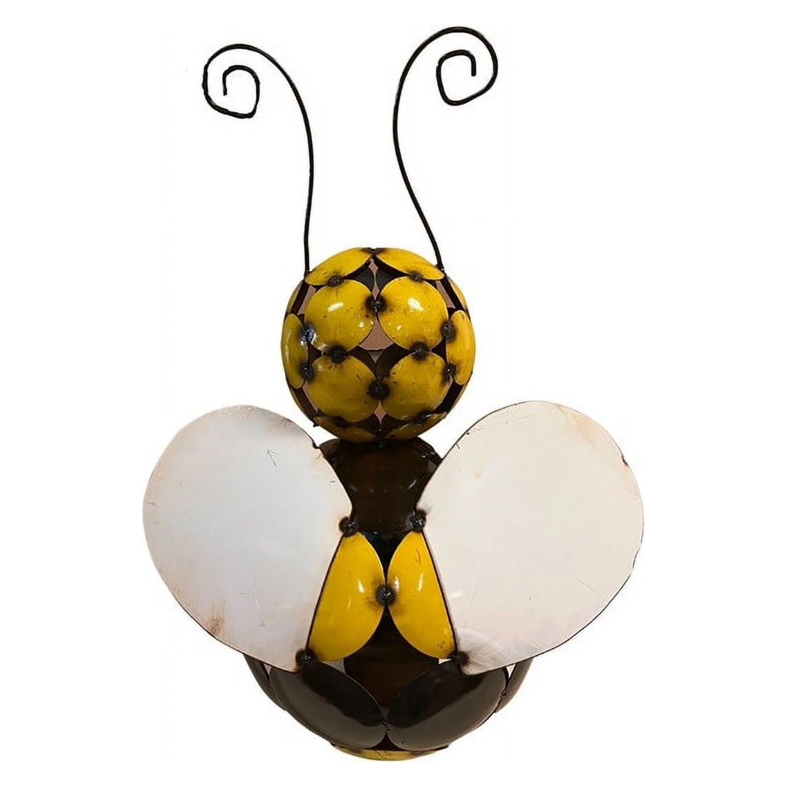 Rustic Arrow Metal Circle Bee with Pot