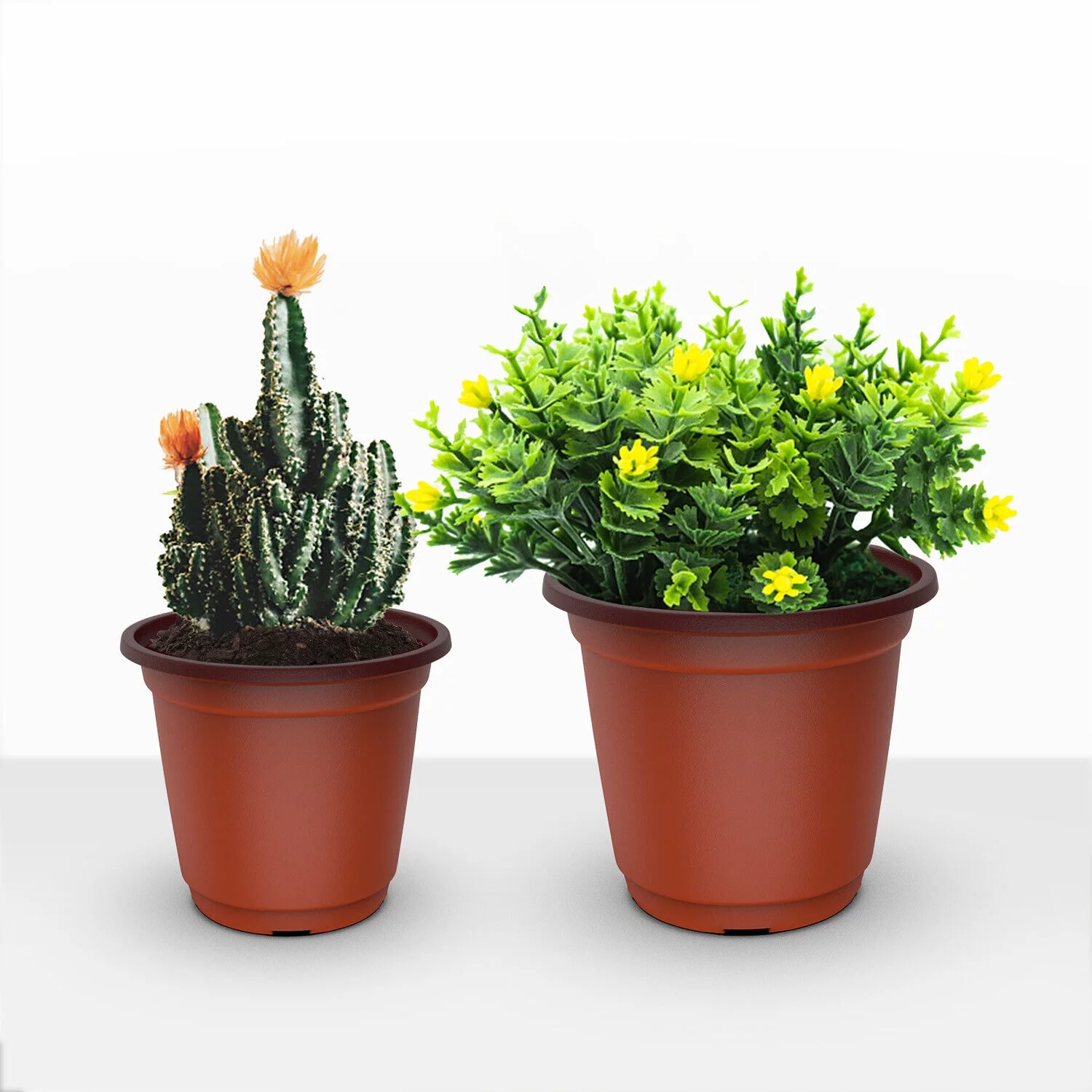 100 PCS Plastic Plant Flower Pot Nursery Seedlings Pot Container w/10*Label USA