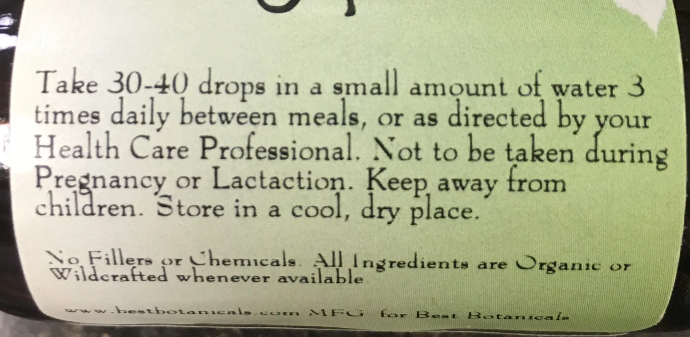 Best Botanicals Slippery Elm Bark Extract 1 oz.