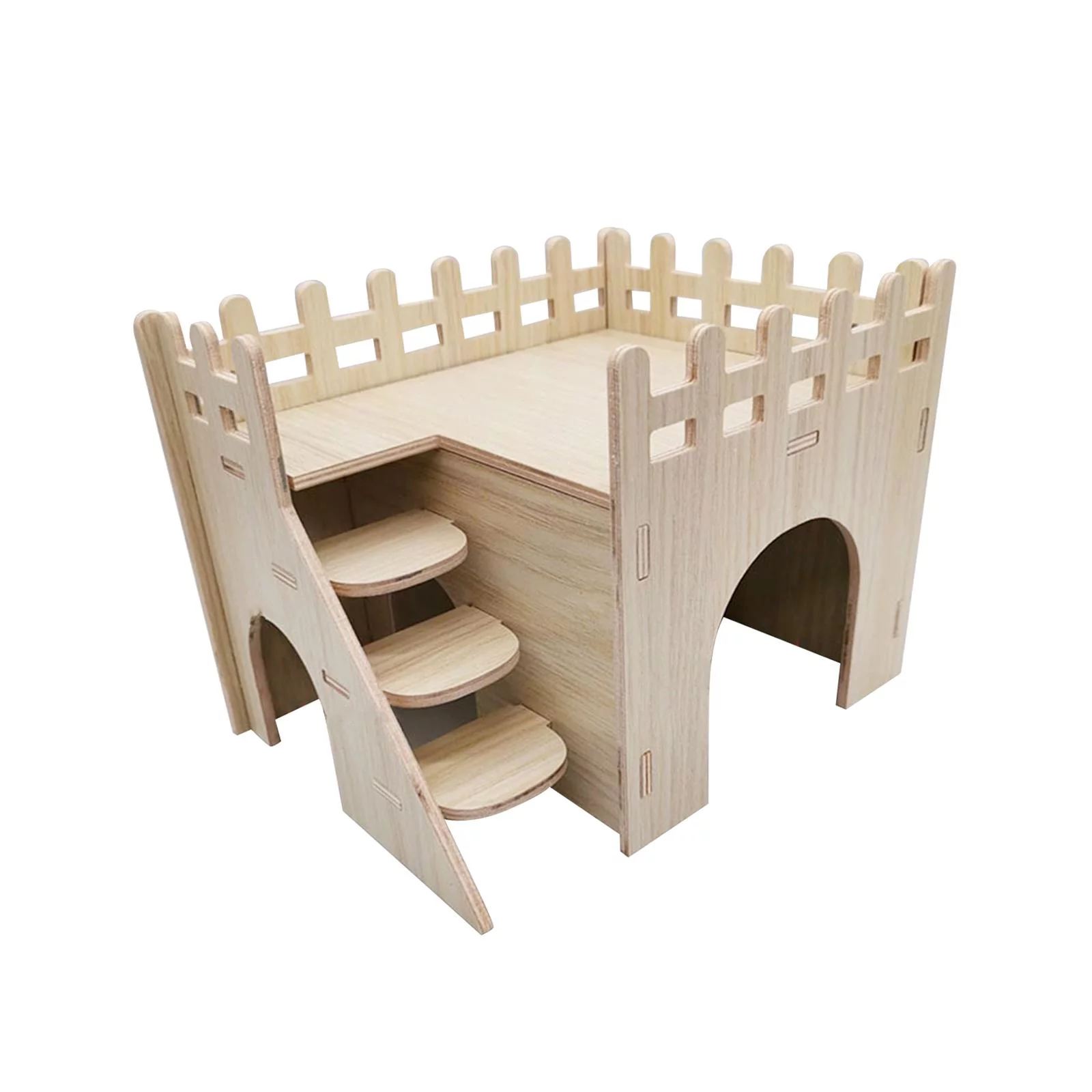 Hamster House Playground Exercise Toy Assemble Exploring Toys Hideout Small Cage Nesting Villa for Hamster Gerbils Hedgehog Guinea Pig Mice 20cmx15cmx15cm
