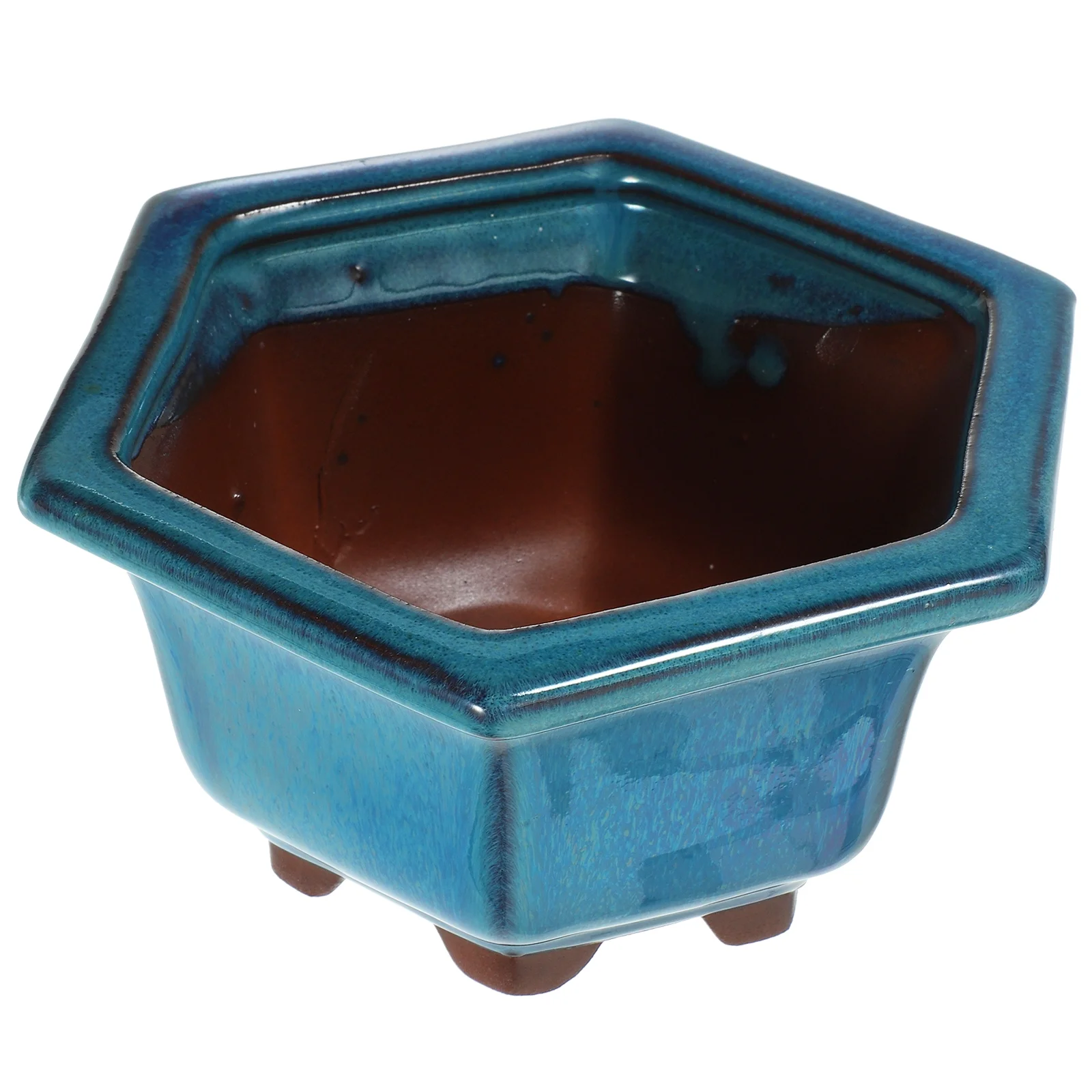 Gongxipen Simple Glazed Plant Pot Ceramic Succulent Flower Pot Home Bonsai Container