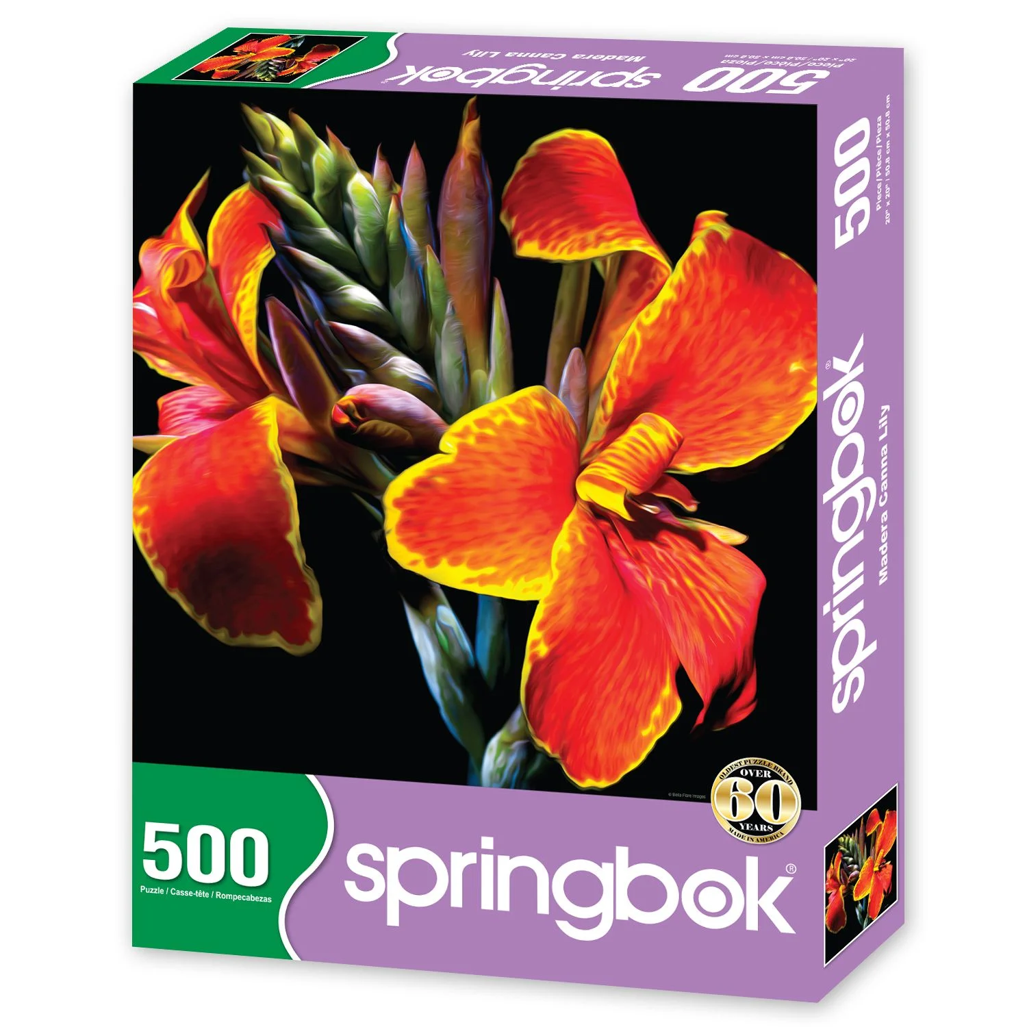 Springbok's Maderna Canna Lily 500 Piece Jigsaw Puzzle - Made in USA - Unique Cut Pieces