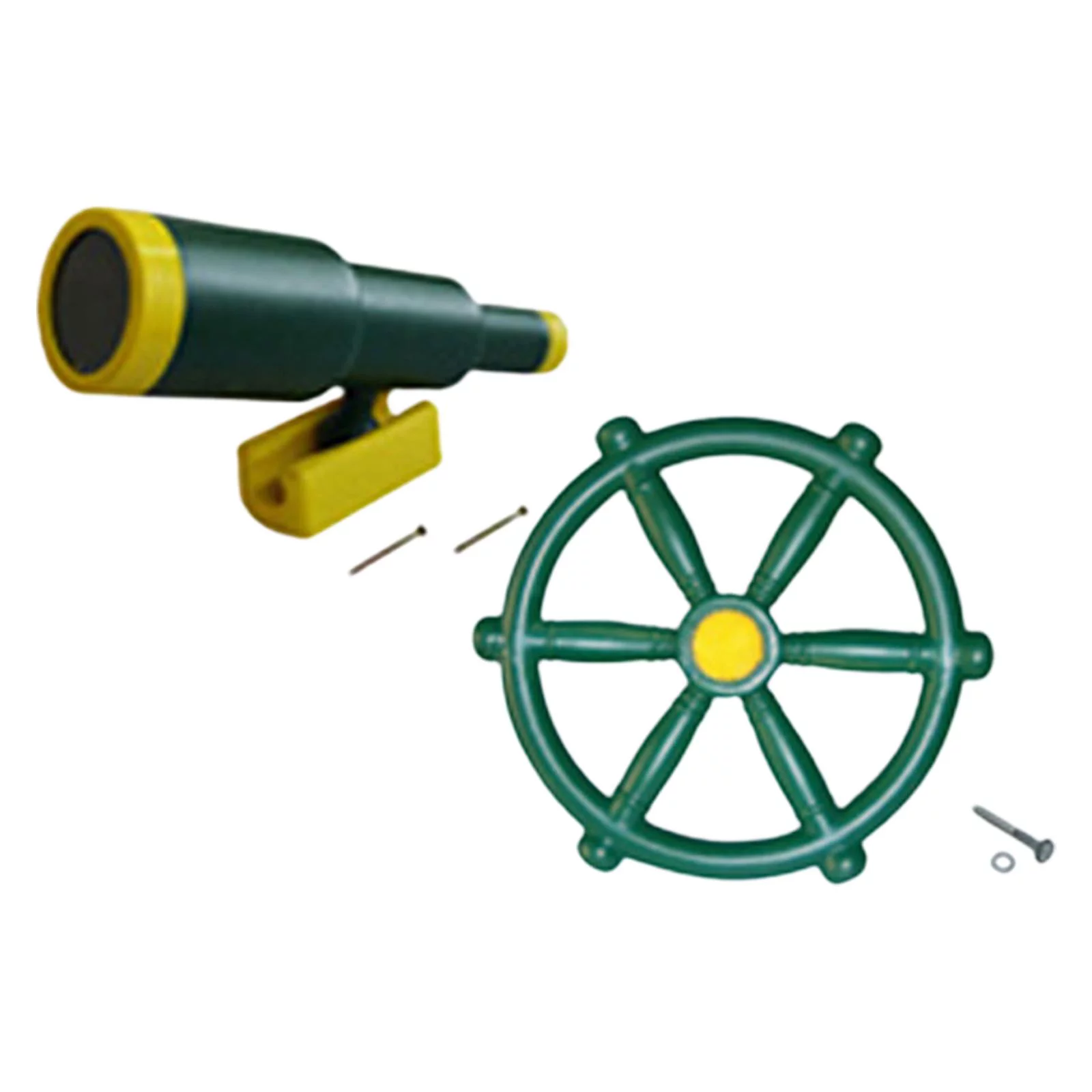 Playground Toy Set Learning Toy with Screw Playground Accessories Kids Steering Wheel for Jungle Gym Outdoor Playground Swing Set Treehouse, Style C