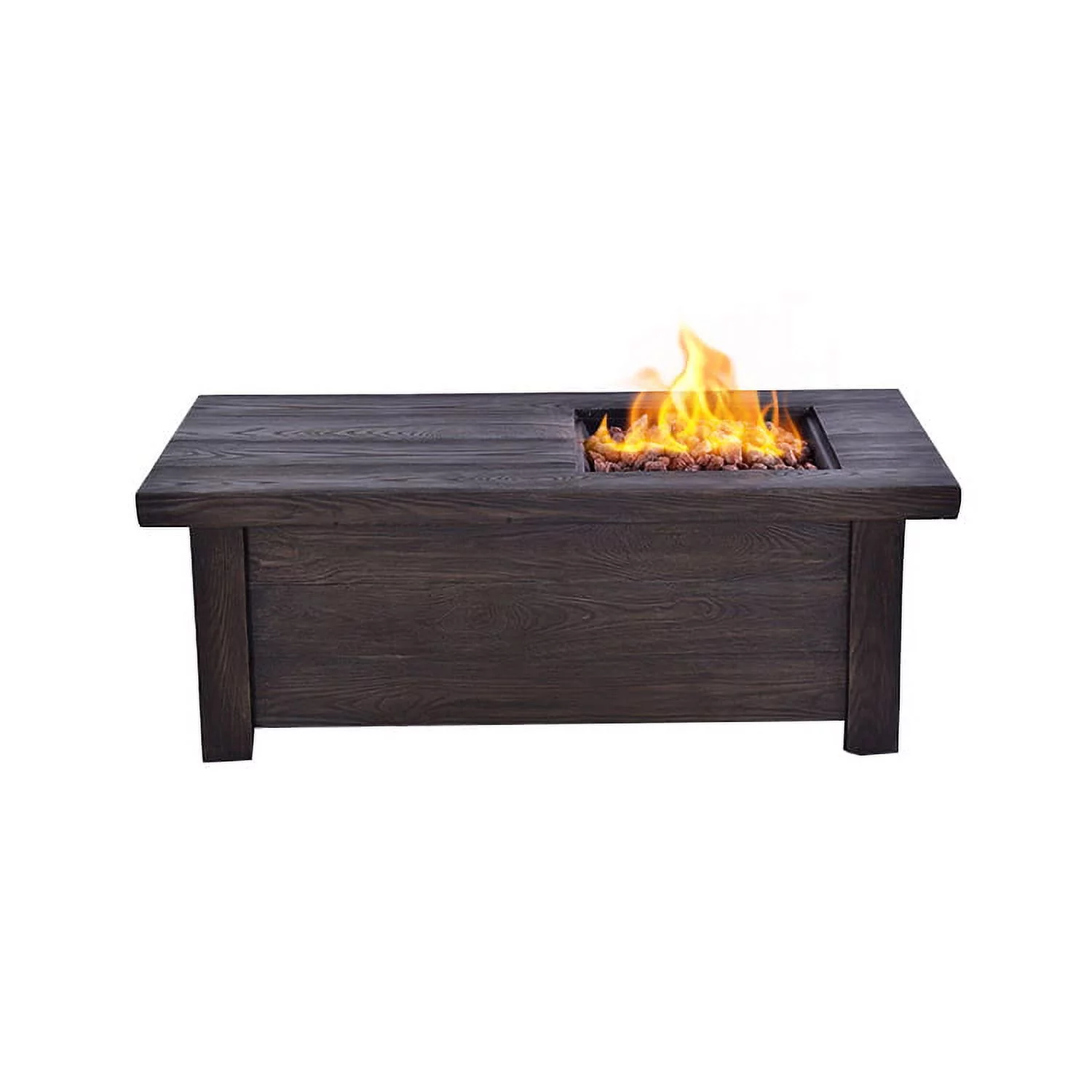Lexora Home Melardo Outdoor Gas Fire Pit Table with Burner Kit