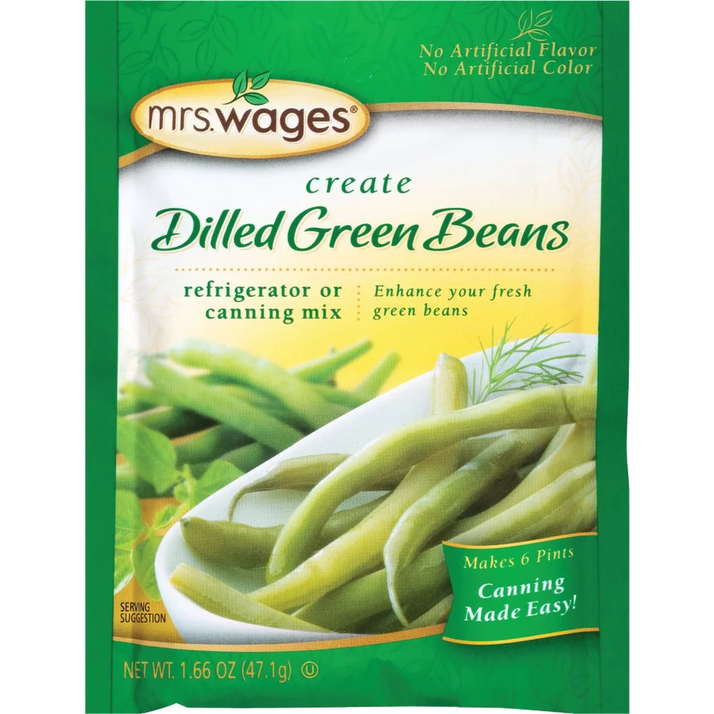 3 Pack Mrs. Wages Dilled Green Beans Canning or Refrigerator Pickling Mix