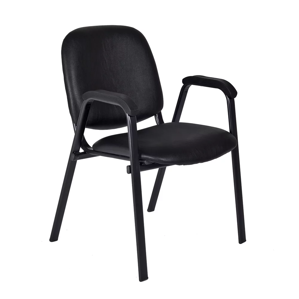 Belen Kox Ace Vinyl Stack Chair- Black
