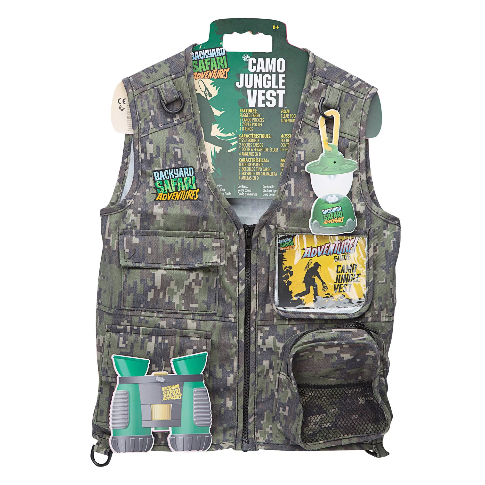 Backyard Safari Adventures Camo Jungle Vest & 9-in-1 Utility Tool Bundle