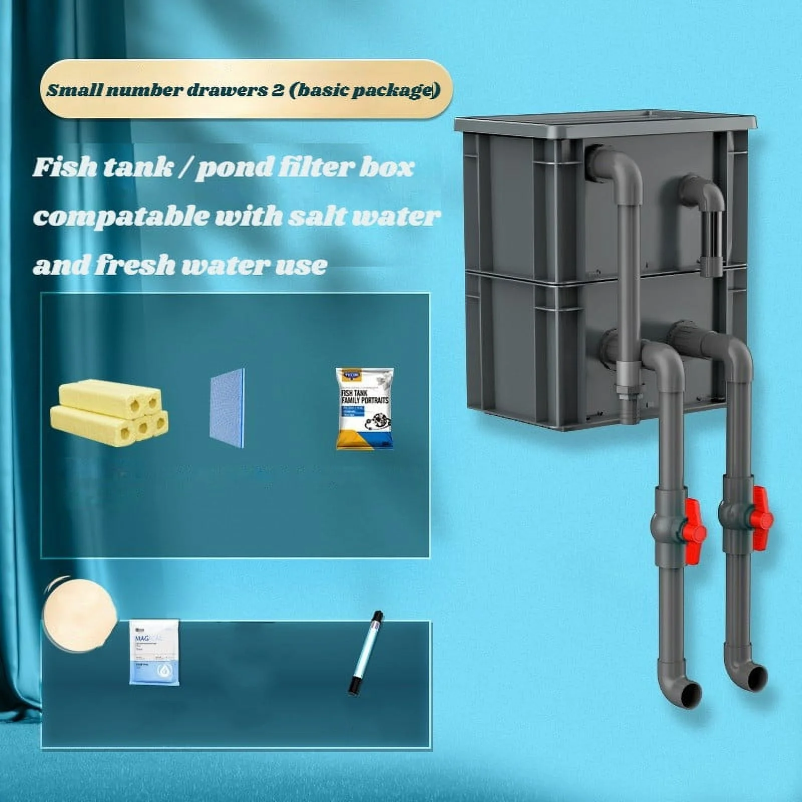 Koi breeding pond disinfection filter box