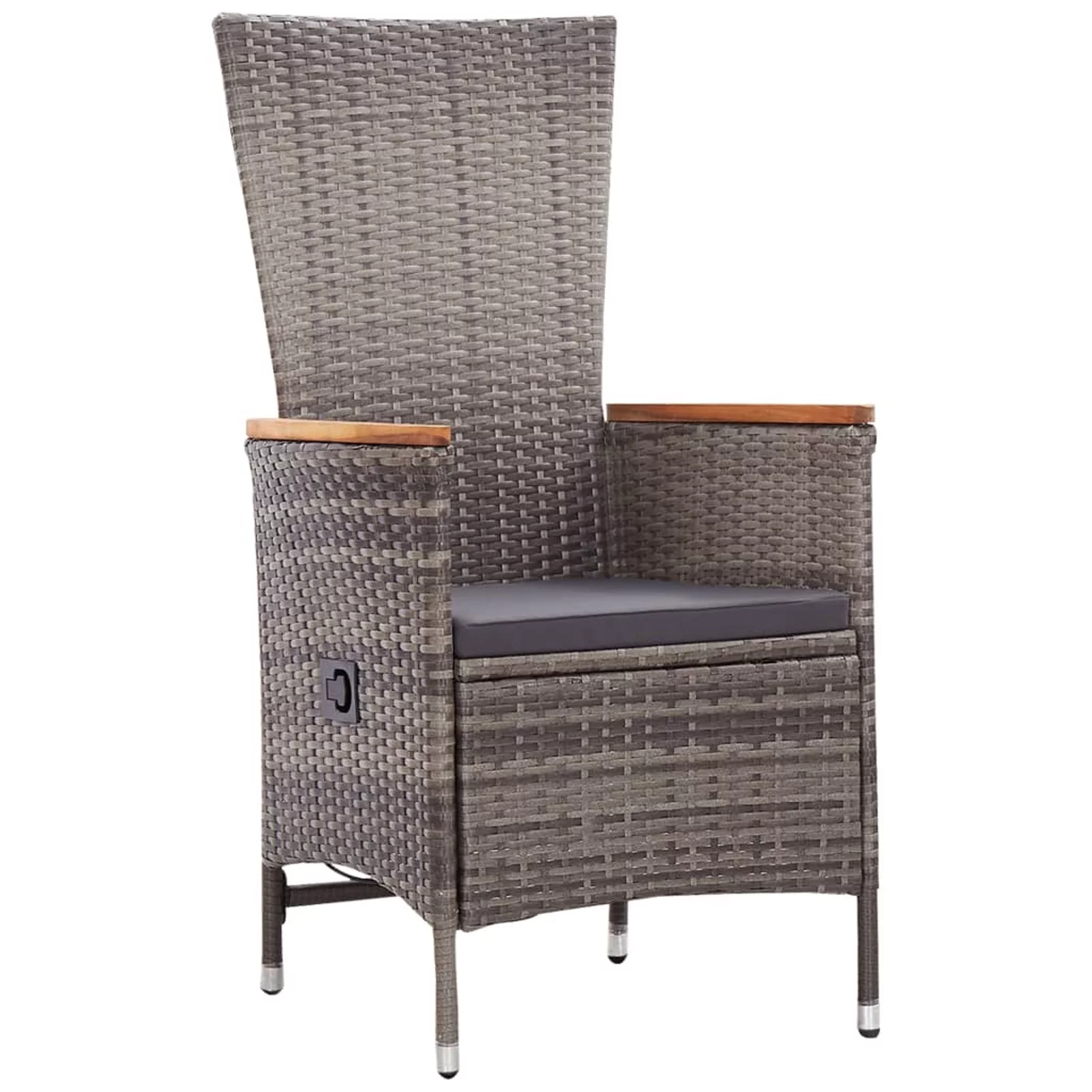 Irfora Patio Chairs 2 pcs with Cushions Poly Rattan Gray