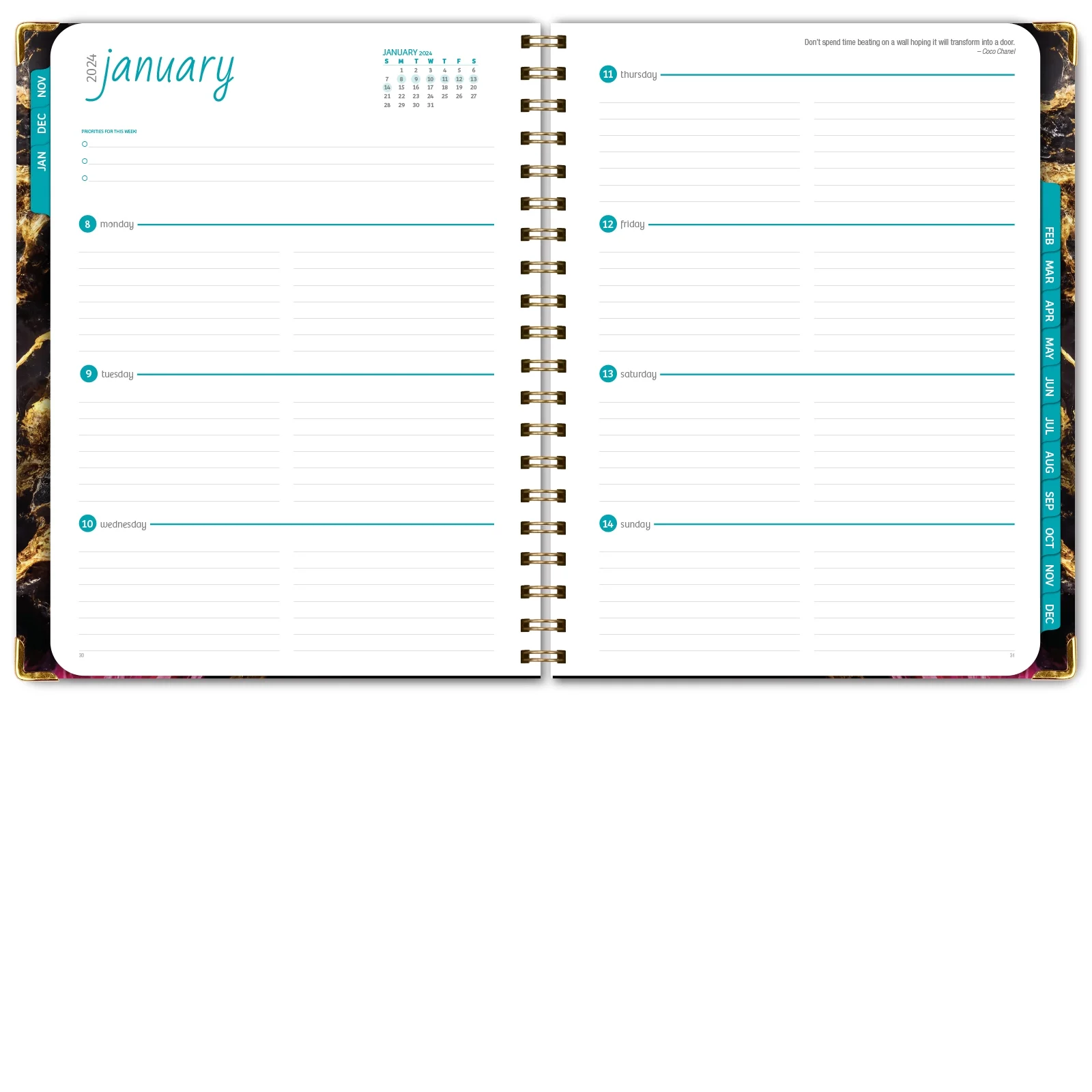 Hardcover CY 2024 Fashion Planner - 8.5