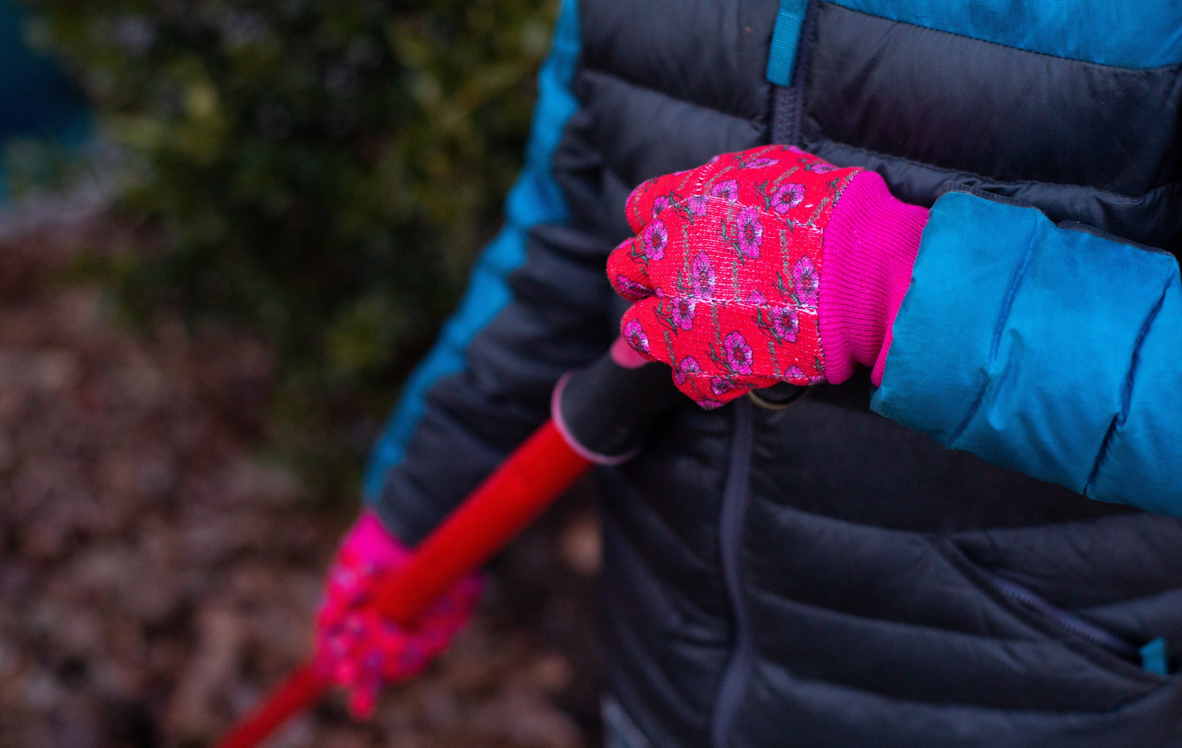 G & F Soft Jersey Kids Blue Green Color Garden Gloves 1823, Durable & Safe, 3 Pairs