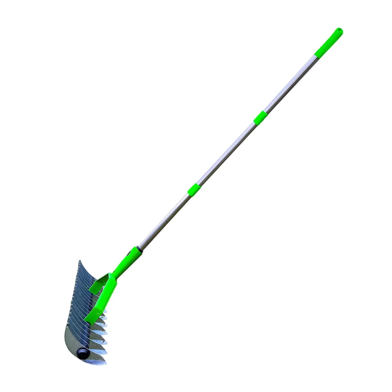 Colaxi Lawn Thatching Rake Steel Dethatching Rake Ergonomic Weeding Rake Heavy Duty Lawn Hay Rake Dethatcher Rake for Cleaning Grass 1.7 Meter