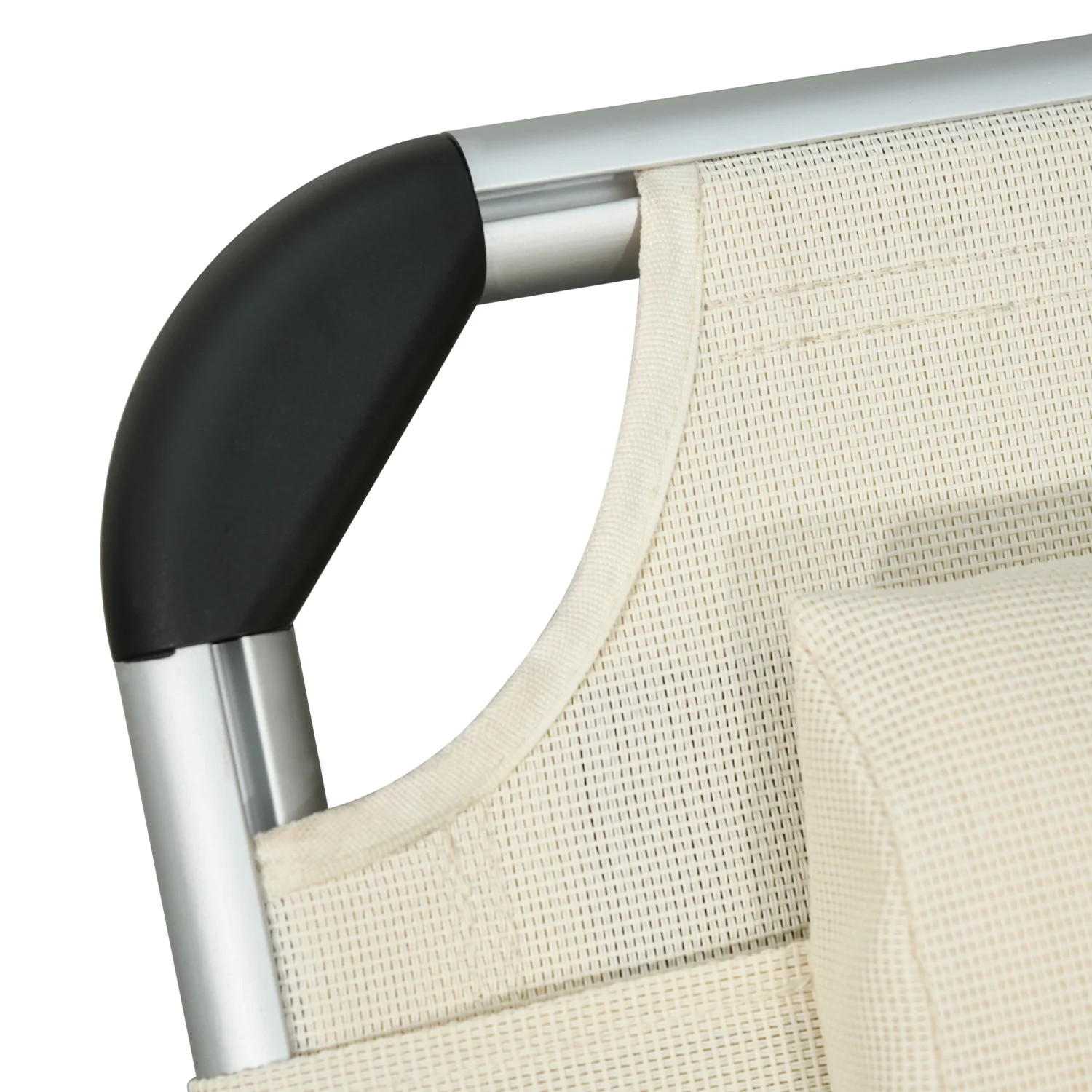 GUIOIHDC Foldable Outdoor Chaise Lounge Chair  5-Level Reclining Camping Tanning Chair with Aluminum Frame  Padding  and Headrest for Beach  Yard  Patio  Pool