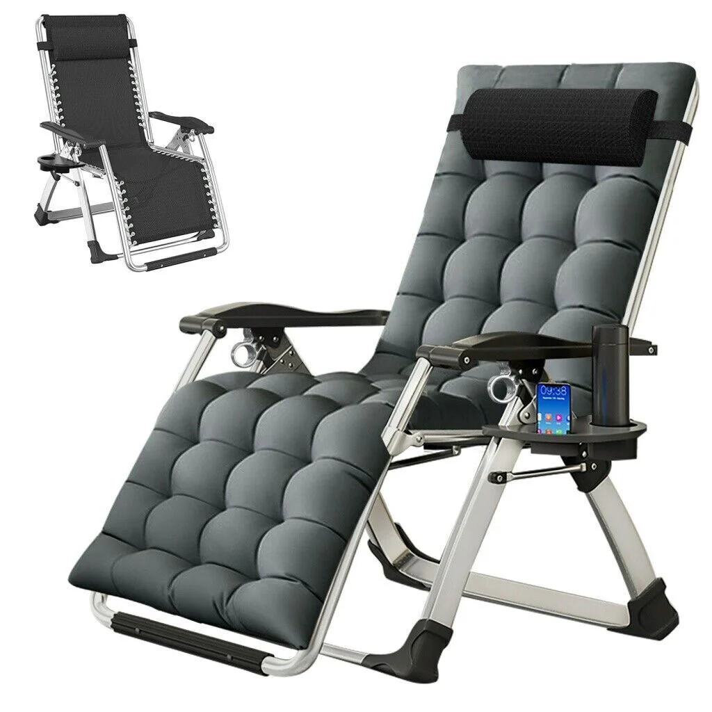 Heavy Duty Zero Gravity Chair, Lawn Recliner, Reclining Patio Lounger Chair