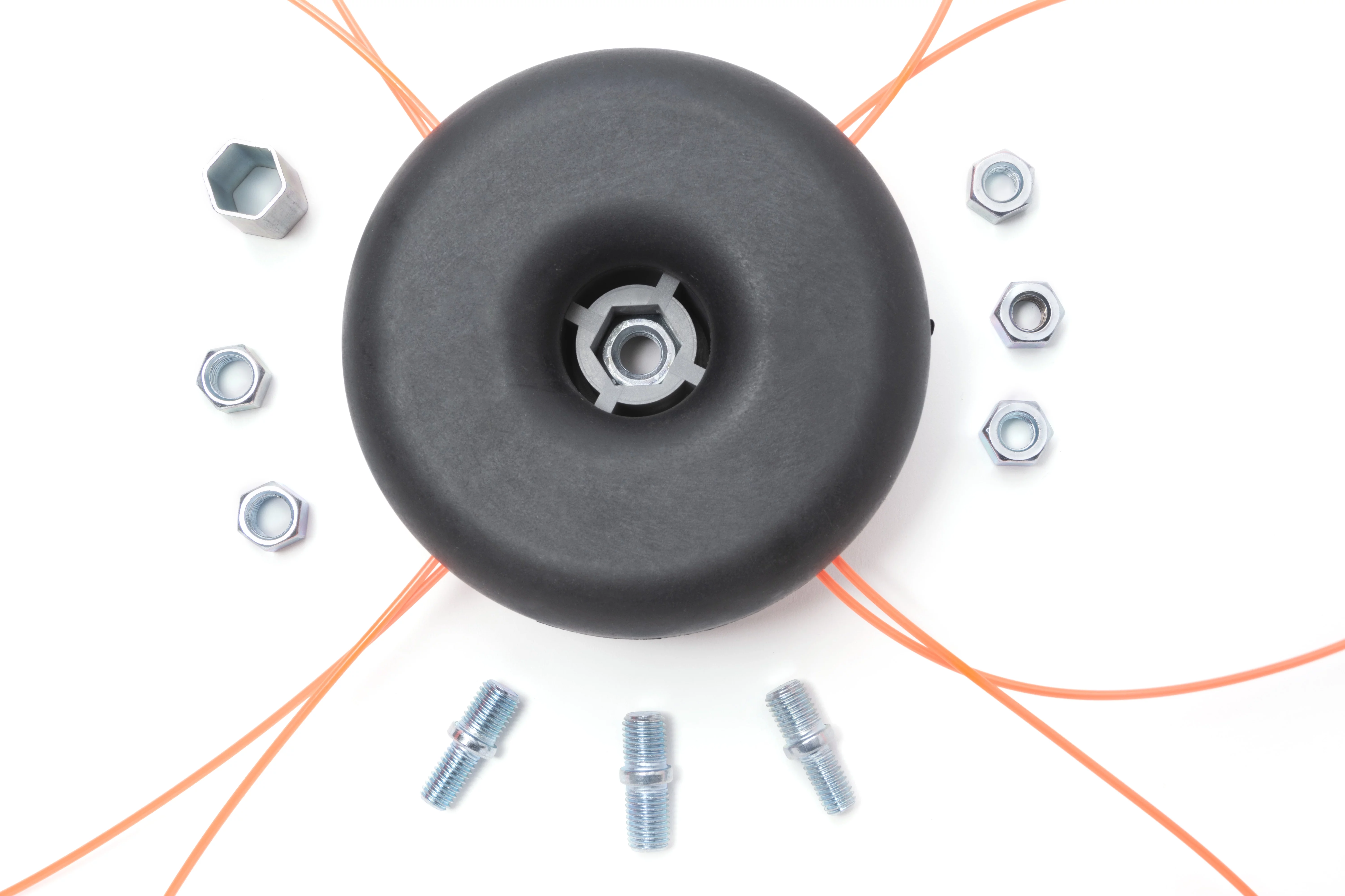 Terre Products, 4 Way Universal String Trimmer Head Replacement, Compatible with Most Weed Eater Brands, Accepts Line Sizes .05 Inch to .095 Inch