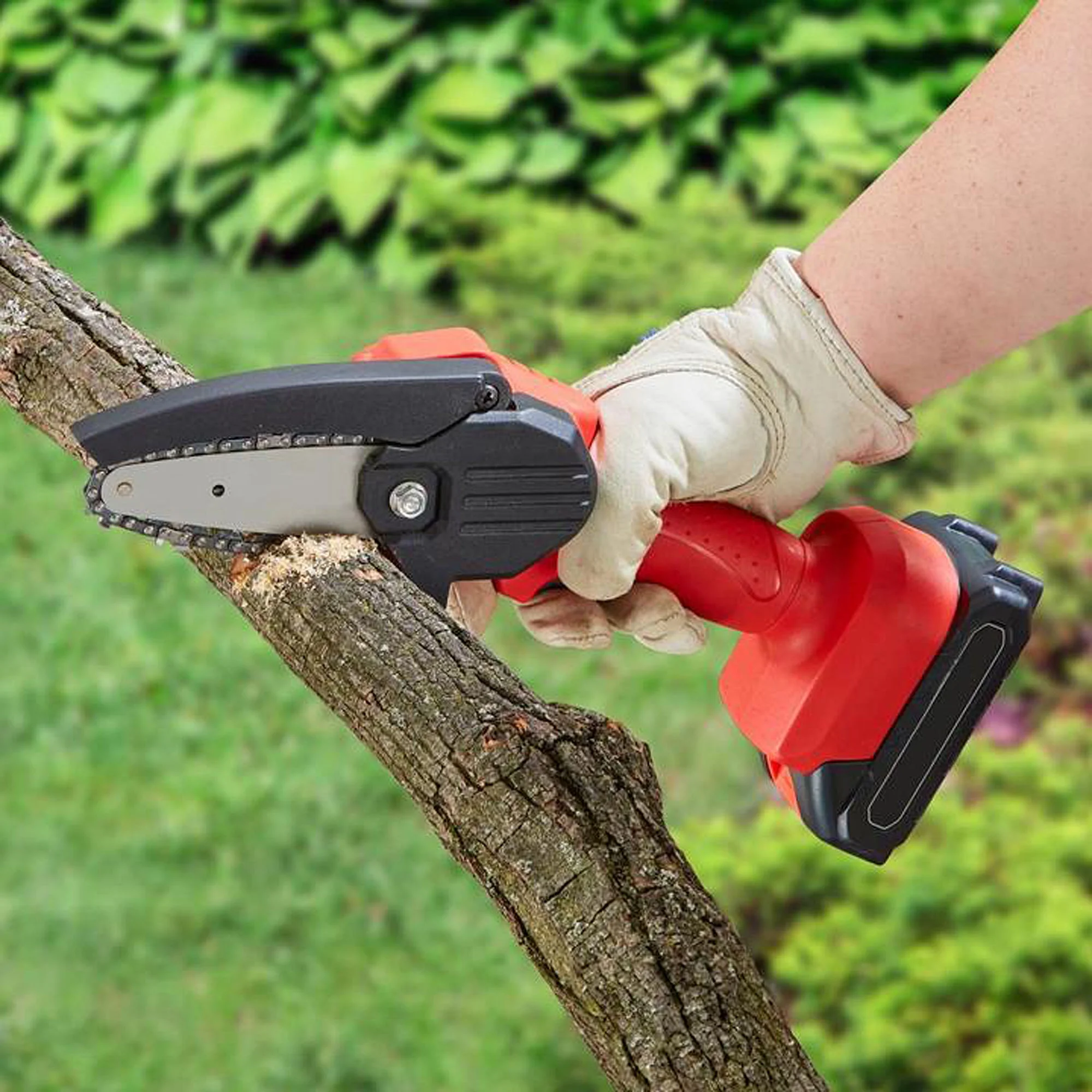 AS SEEN ON TV - Mini Chainsaw 6 Inch Cordless, Super Handheld Chainsaw
