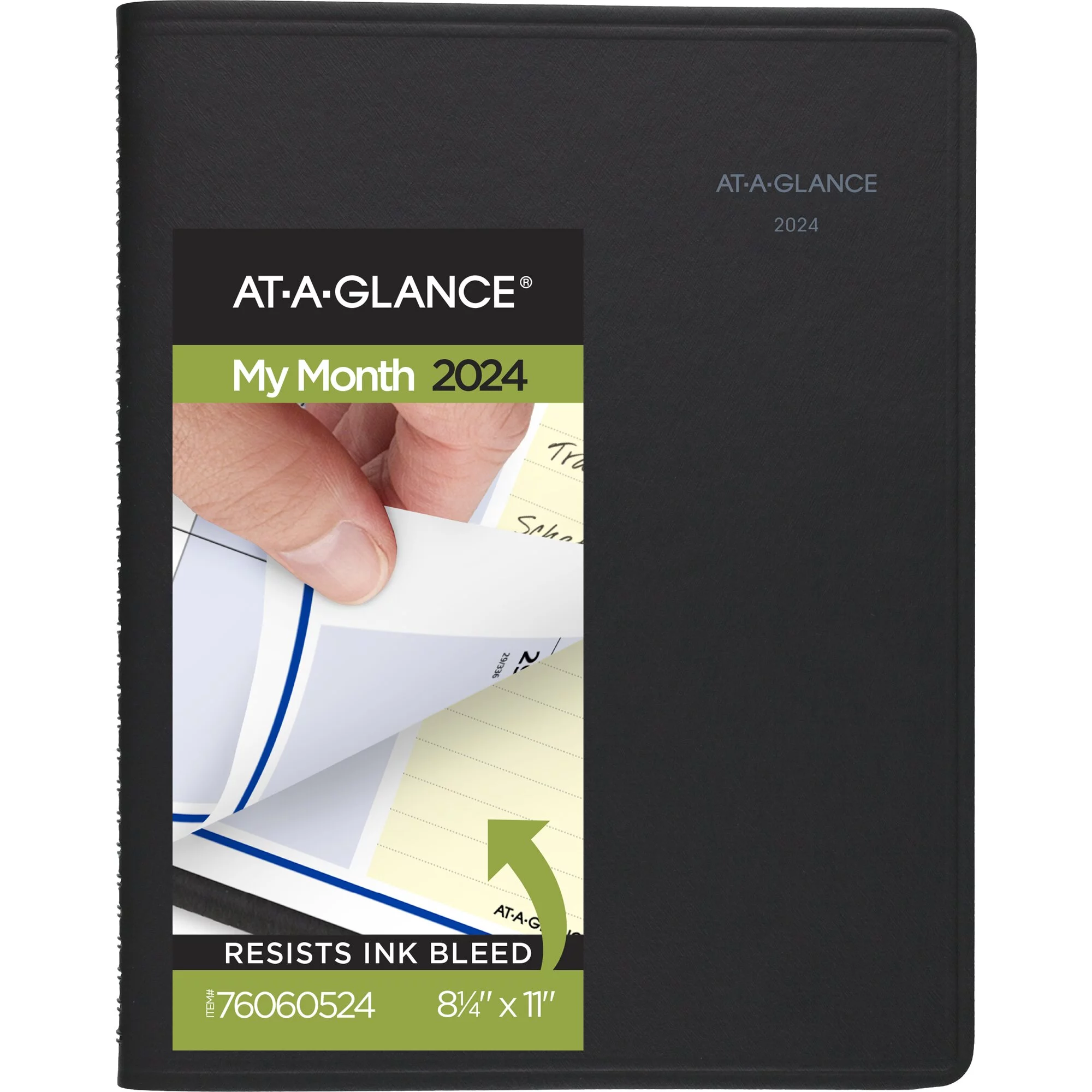 AT-A-GLANCE QuickNotes 2024 Monthly Planner Black Large 8 14 x 11 - Monthly