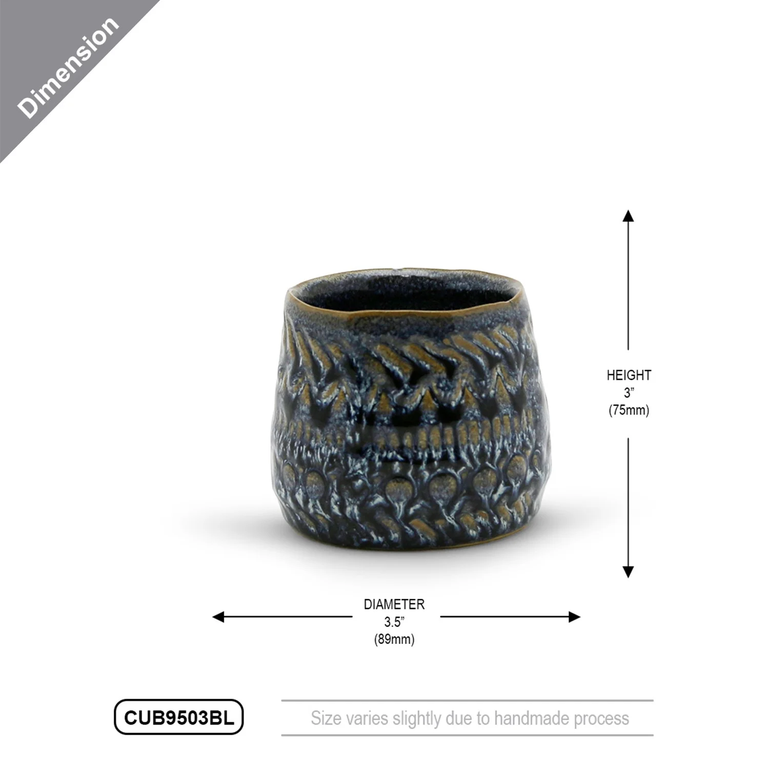 WGV Small Fancy Blue Pot -3.5