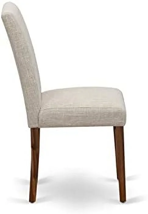 HBLUKDL ABP0T15 Parson Dining Baby Blue Fabric Upholstered Chairs    Linen White