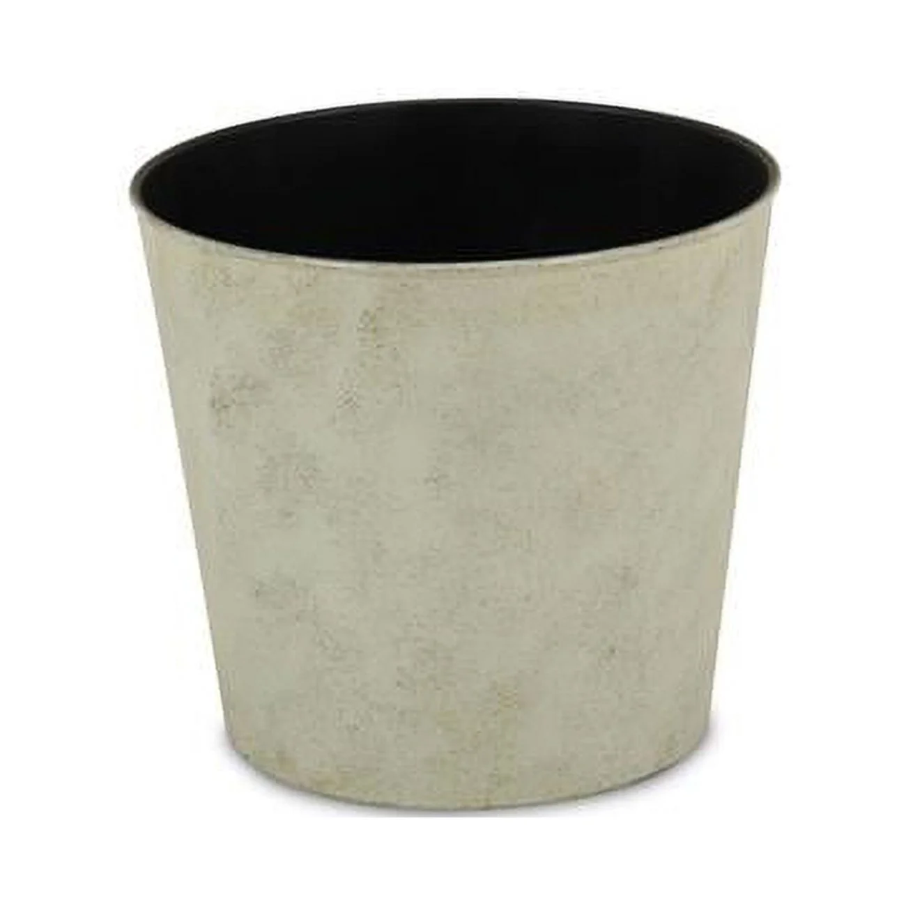 9 in. Round Tapered Recycled Plastic Planter, Cream
