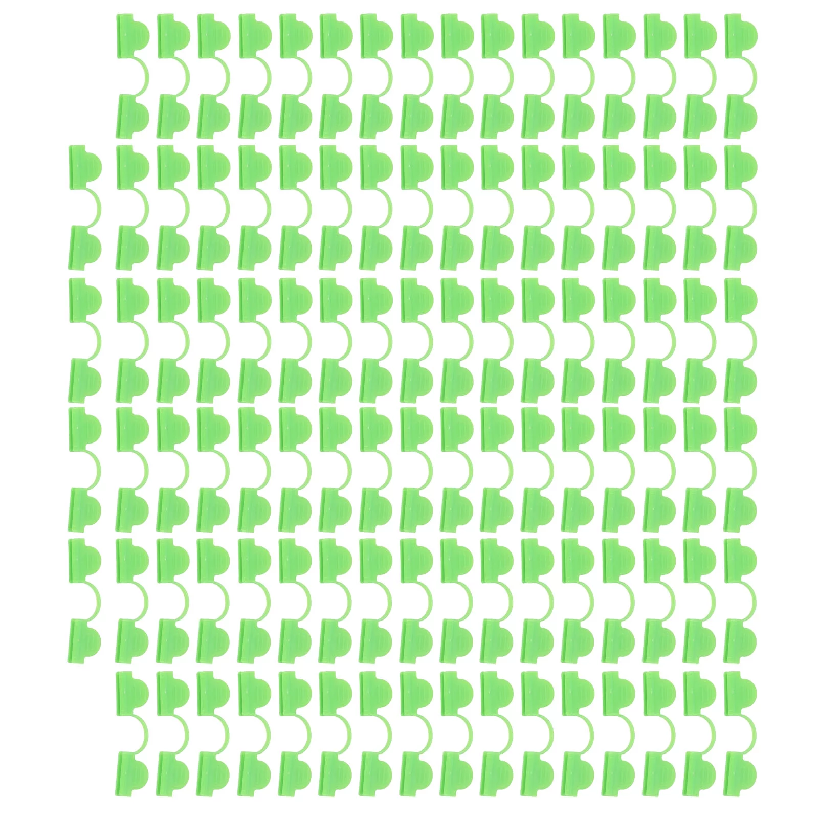 Verdant Touch Shading Garden Hoop Greenhouse Clip 100PCS Greenhouse Clamp Plastic Double Head Shading Garden Hoop Greenhouse Clip Fiberglass Gardening Supplies 5mm Light Green