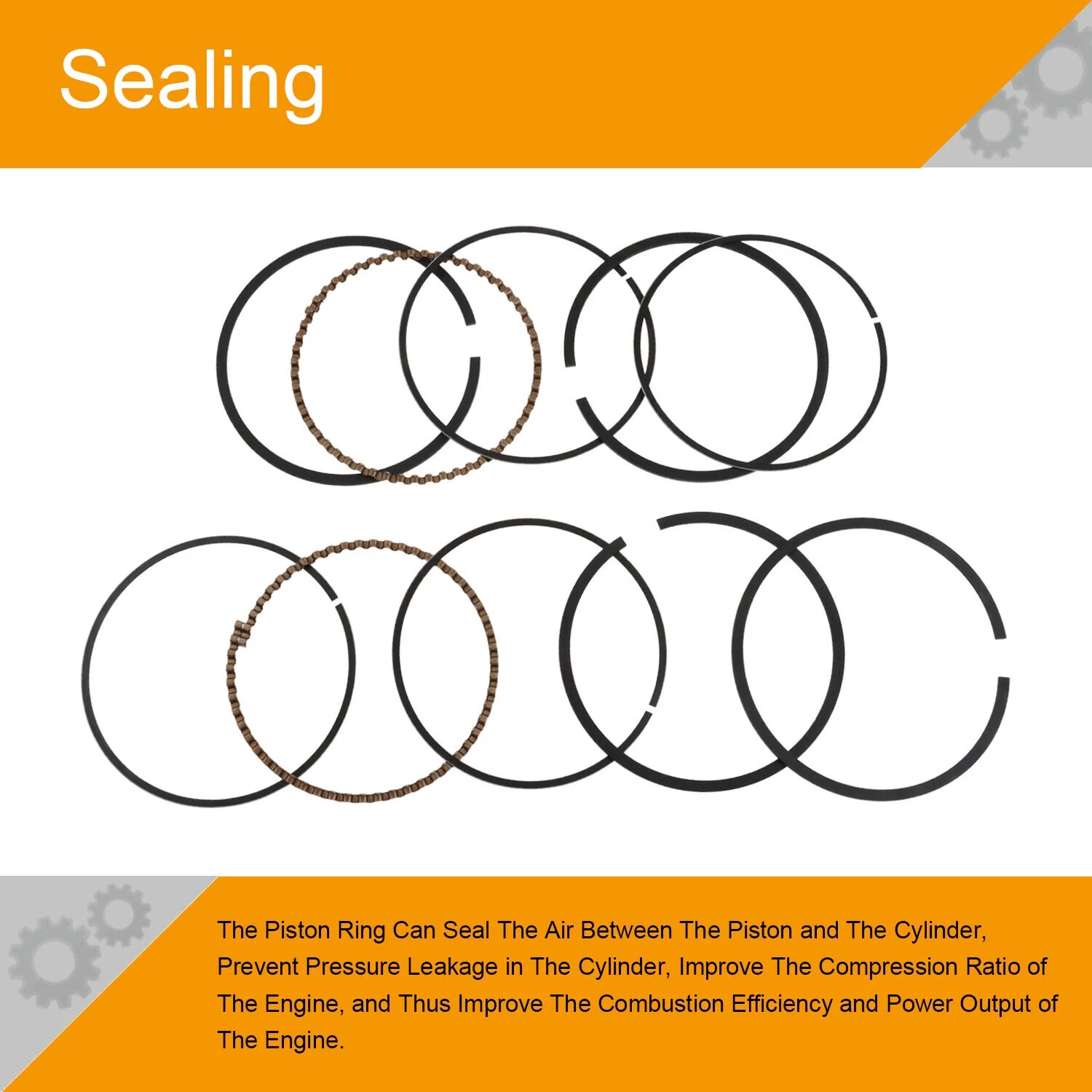 Aftermarket Lawn & Garden Equipment Engine Piston Rings Set for Kohler 24-108-22