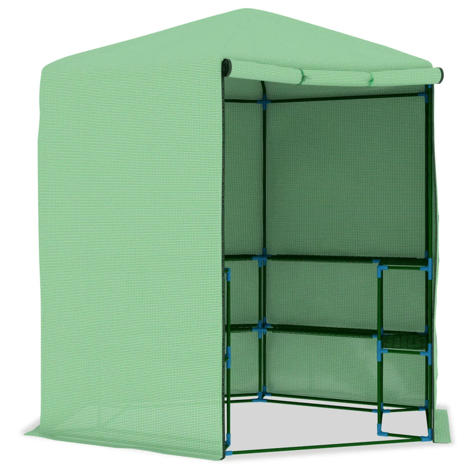 Tomshoo Greenhouse with Shelves Steel 89.4