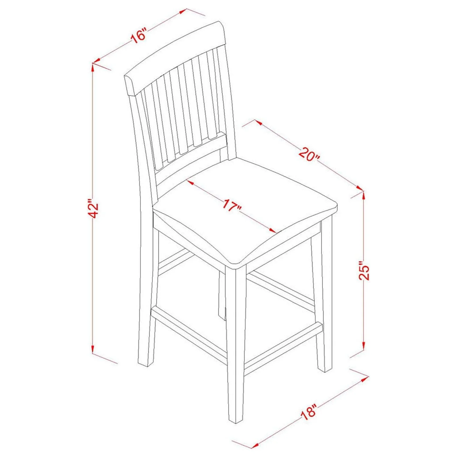 HomeStock Rustic Refinement 3-Pc Counter Height Table Set