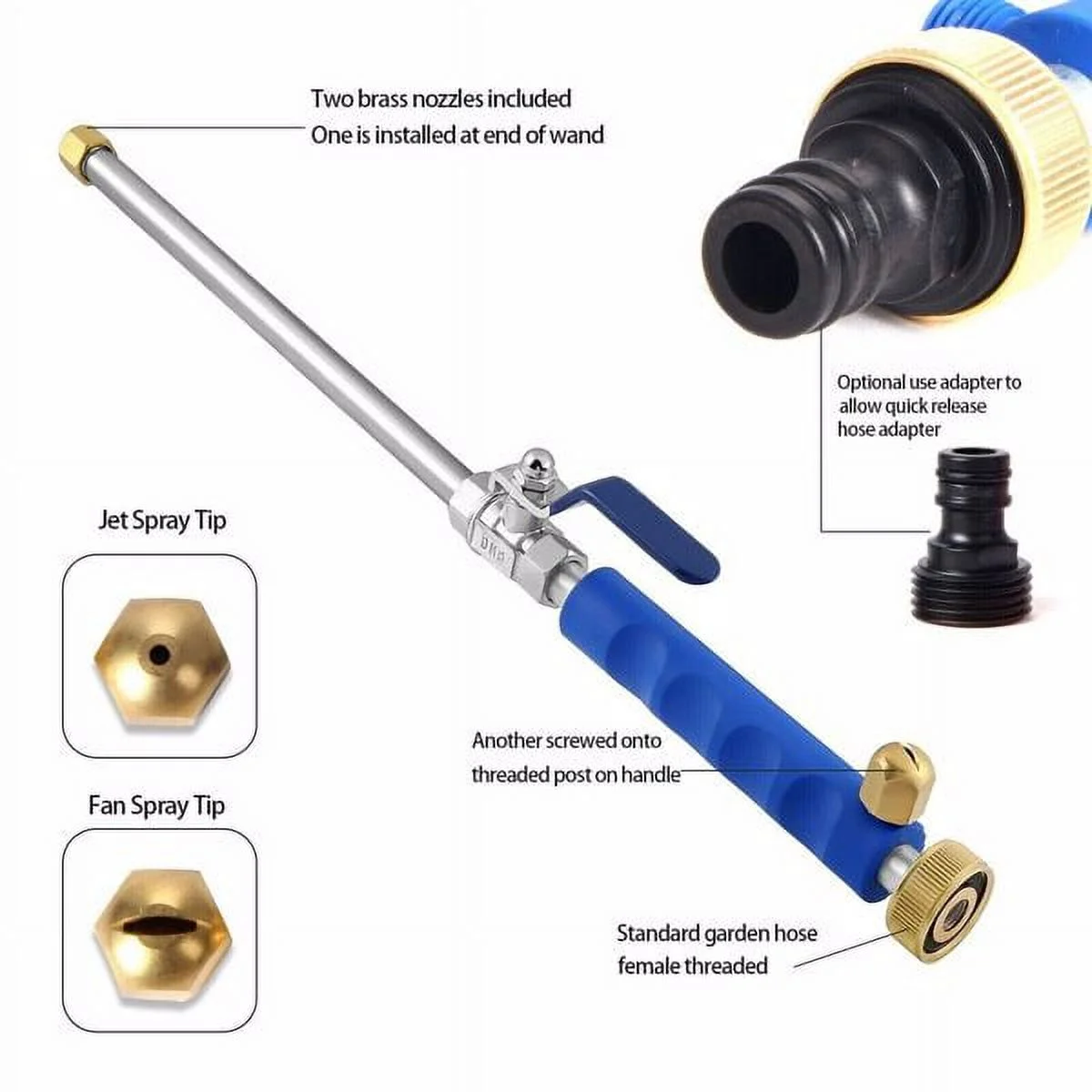 High pressure water gun High Pressure Power Washer Water Spray Gun Nozzle Wand Attachment Garden Hose