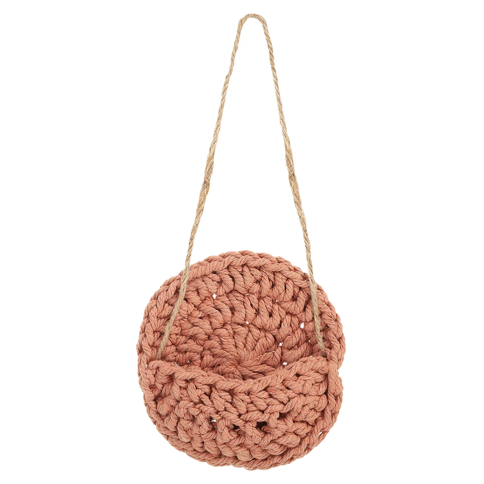 Uxcell Hanging Plant Basket, 4.7 Inch Dia Hanging Wall Planters for Indoor Outdoor, Pink