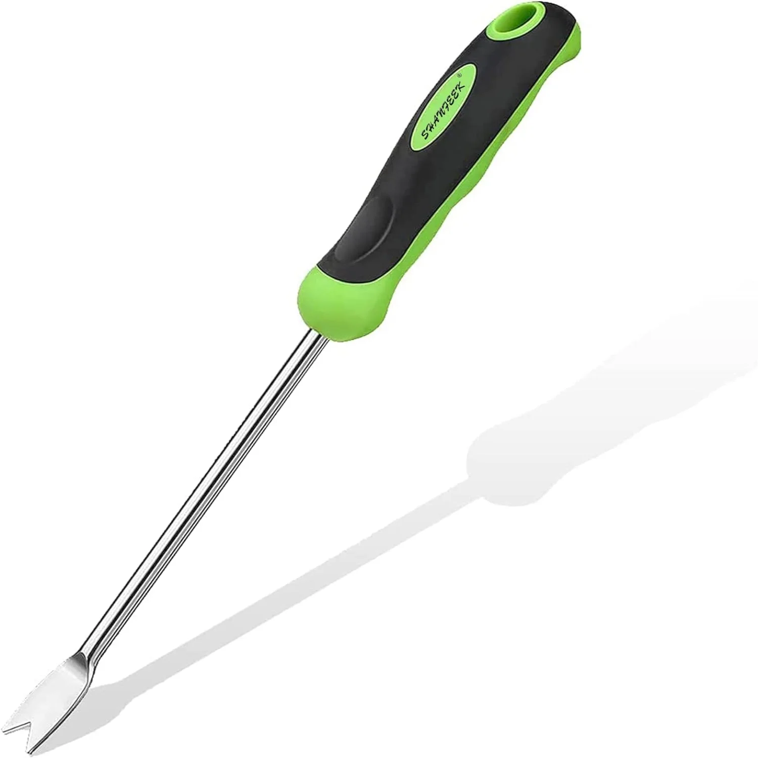 Efficient 16-Inch V-Type Weed Puller - Premium Gardening Hand Tool for Uprooting Weeds  Easy Weed Remover for Yard with Extended Solid Wood Handle - Essential Weeding Artifact