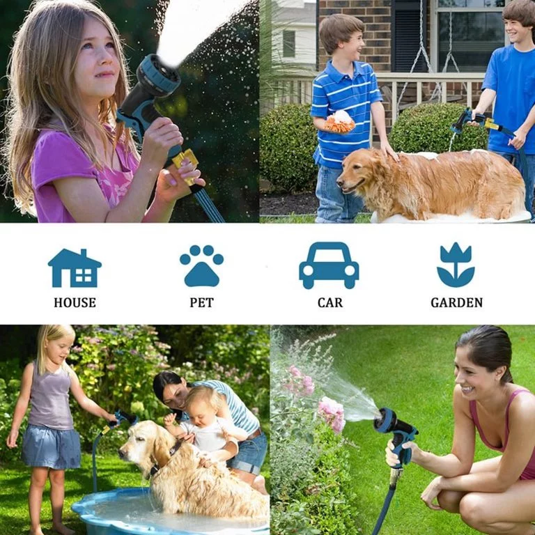 Garden Hose - No Kink Water Hose, Strongest Hose Fabric (50 ft, Blue)