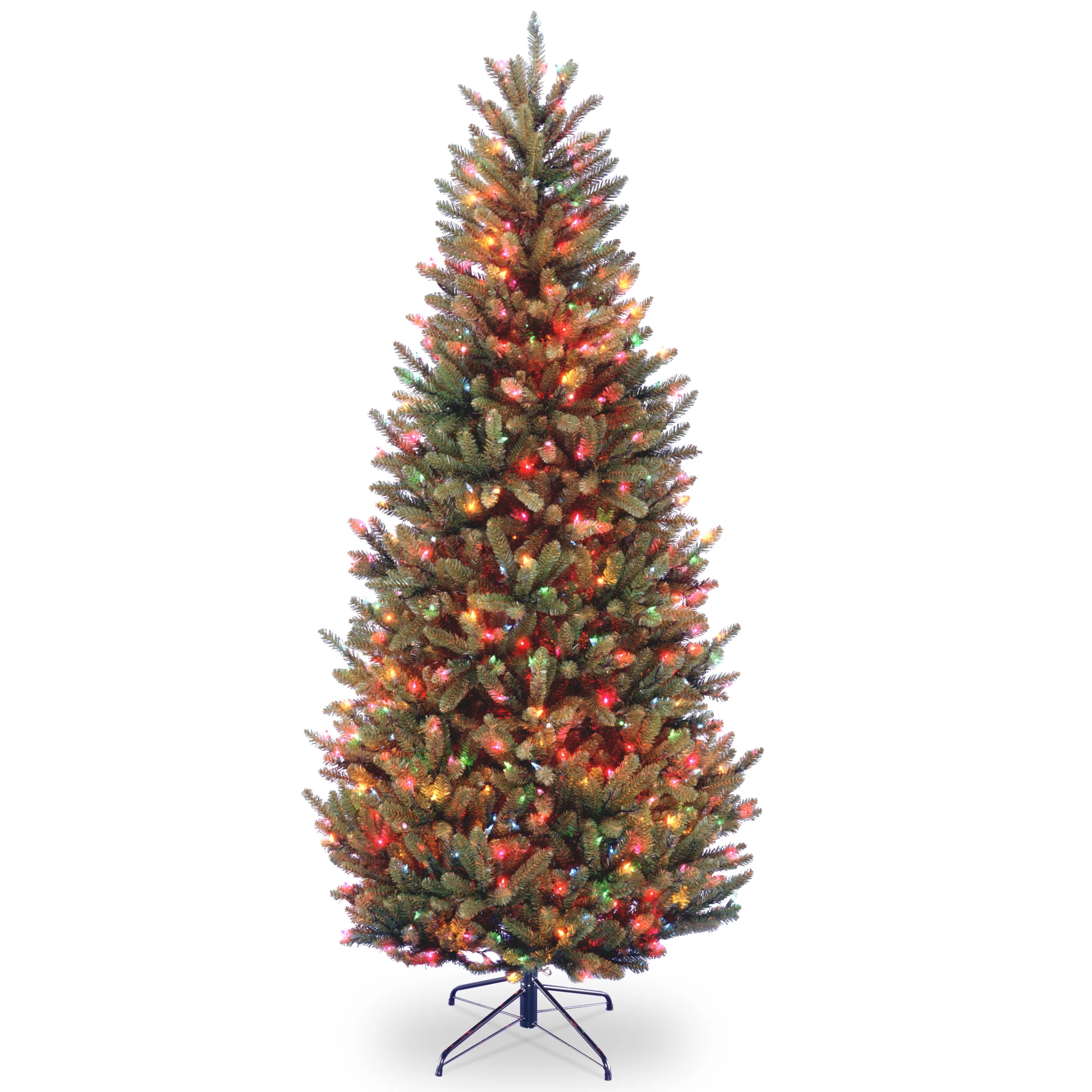 7.5 ft. Natural Fraser Slim Fir Tree with Multicolor Lights