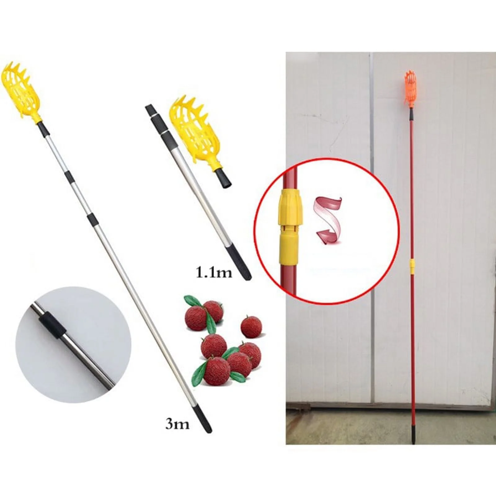 1pc High-altitude Fruit Picker Catcher Fruit Picking Tool Gardening Farm Garden Hardware Picking Device Garden Tool