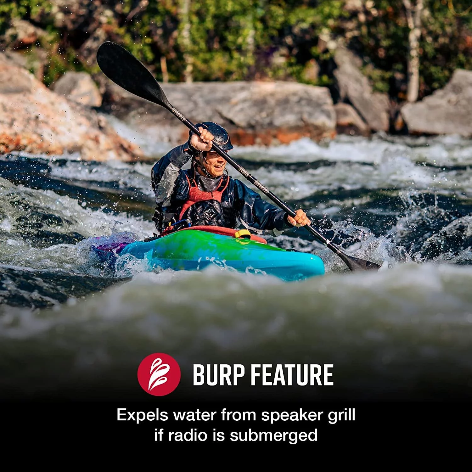 Cobra CXT1095 Emergency Two-Way Radios (1-Pack) IP67 Certified Waterproof Walkie Talkies Up to 40 Mile Range 22 Channels NOAA Weather Channels UHF/FM Ultra-Clear Reception With Surveillance Headset