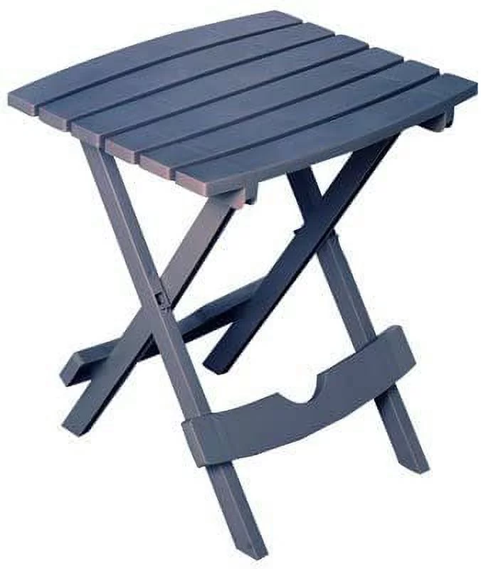 Adams 8510-94-3934 Quik Fold Patio Side Table, Resin, Bluestone - Quantity 4