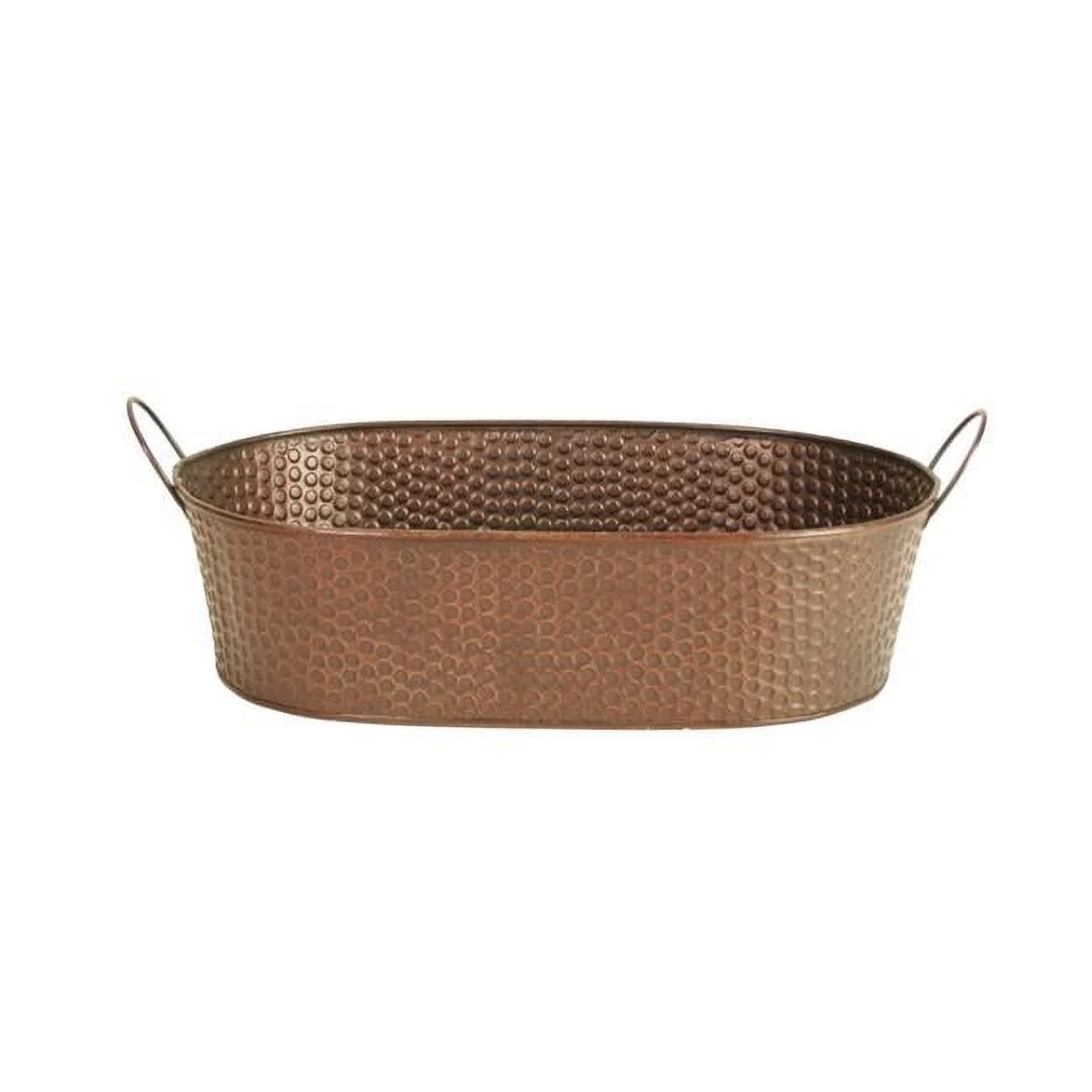 7105-14 14 in. Hammered Metal Planter