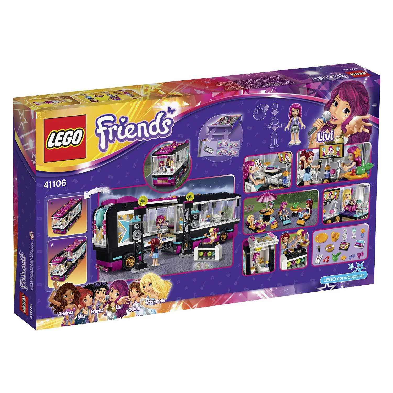 LEGO Friends Pop Star Tour Bus, 41106