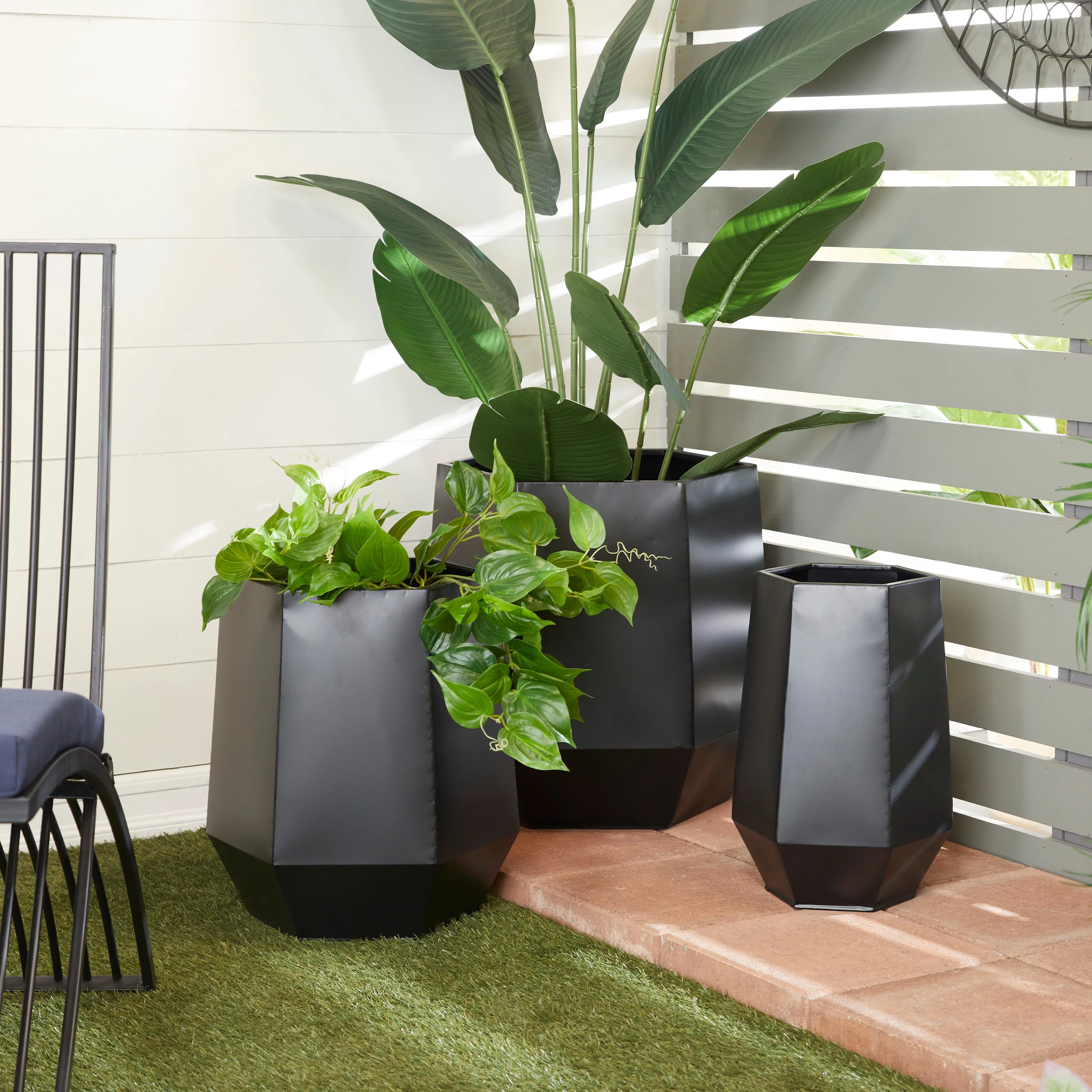 Studio 350 Metal Modern Planters (Set of 3) - S/3 20