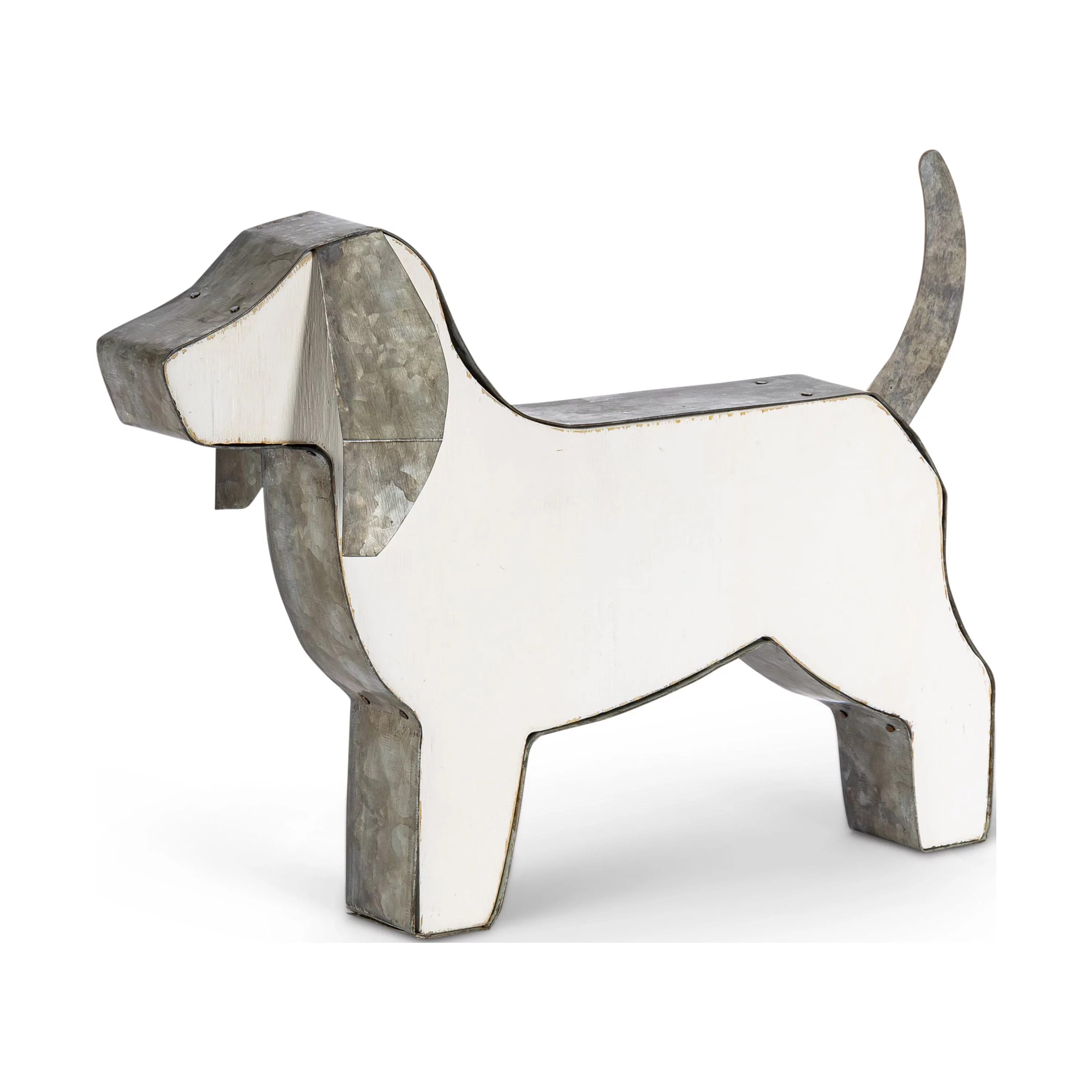 Gerson 10.25 in H Wood and Metal Dog Decorative Figurine