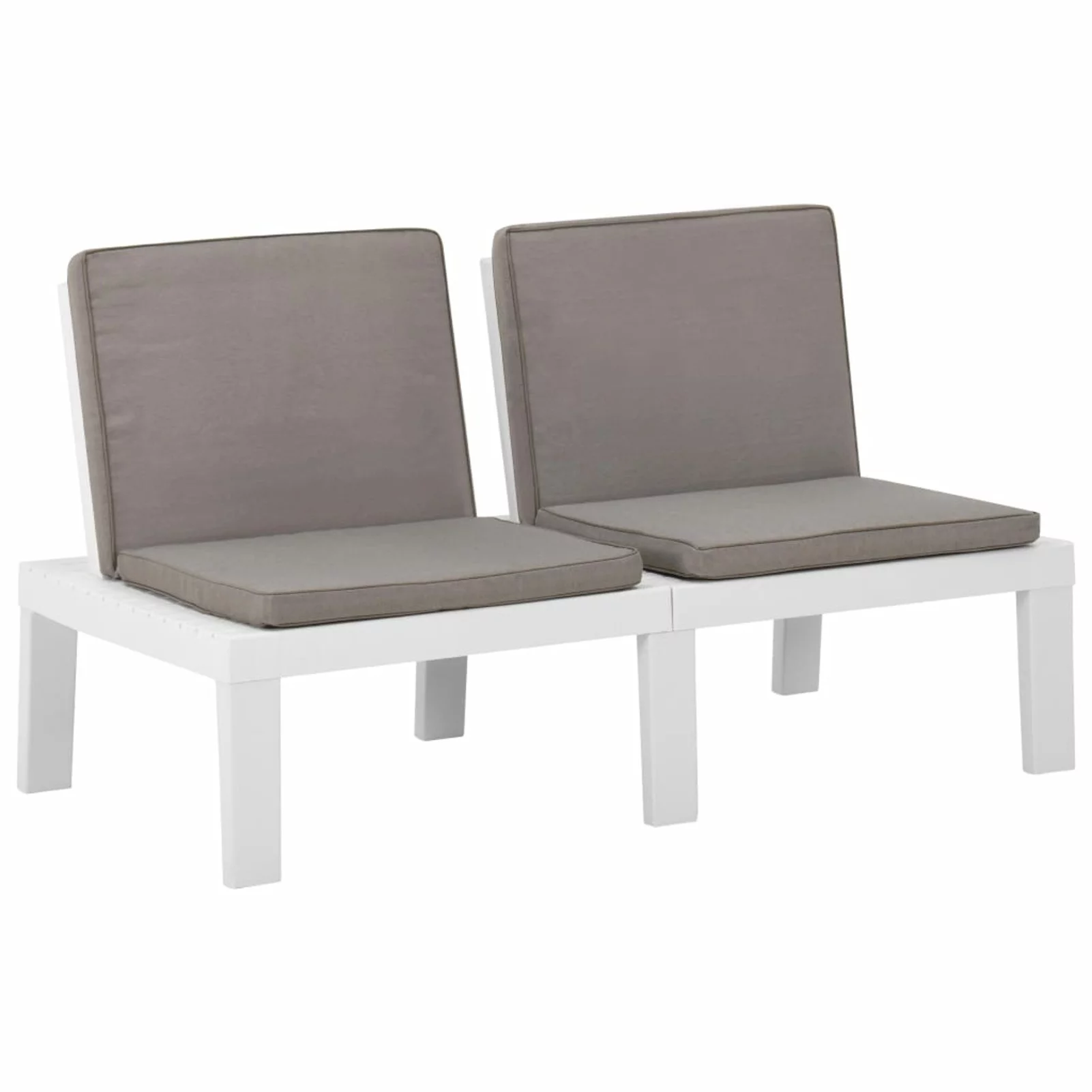 moobody 4 Piece Patio Set with Cushions White