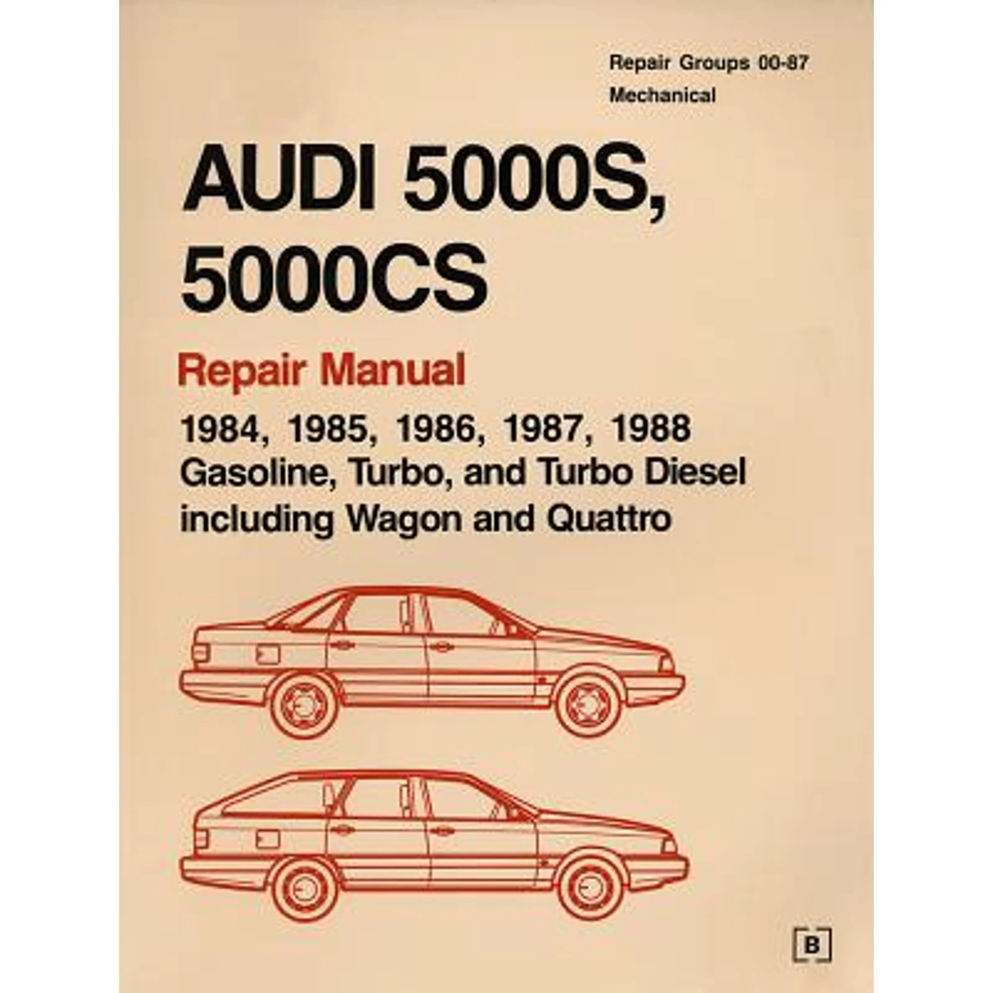 Pre-Owned Audi 5000s 5000cs: Official Factory Repair Manual: 1984-1988 Gasoline, Turbo, and Turbo (Paperback) by Audi of America