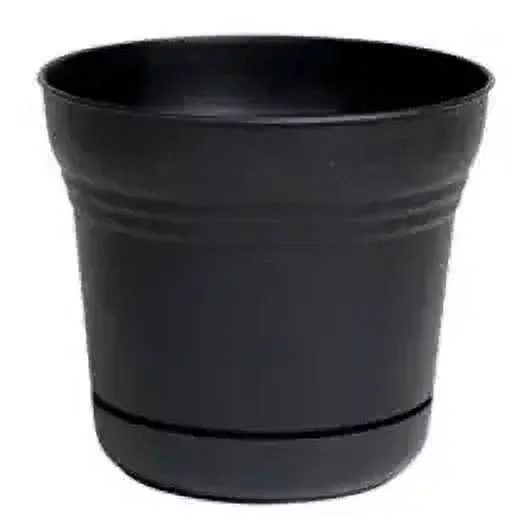 1PC Bloem SP1200 Saturn Planter Plastic Black Matte